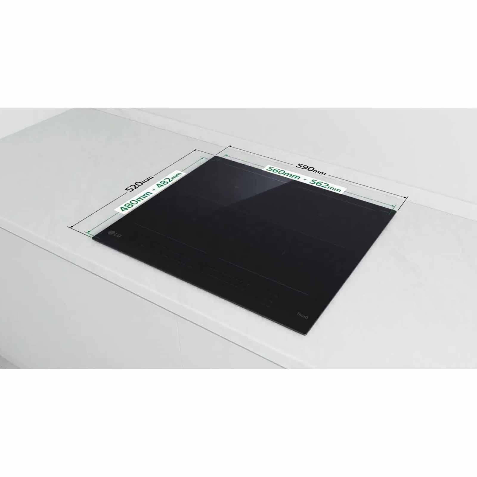 LG 60cm Induction Hob - 4 Zone With Dual Flex Zone - Black (exclude Installation) CI7Z2438BA-image 3