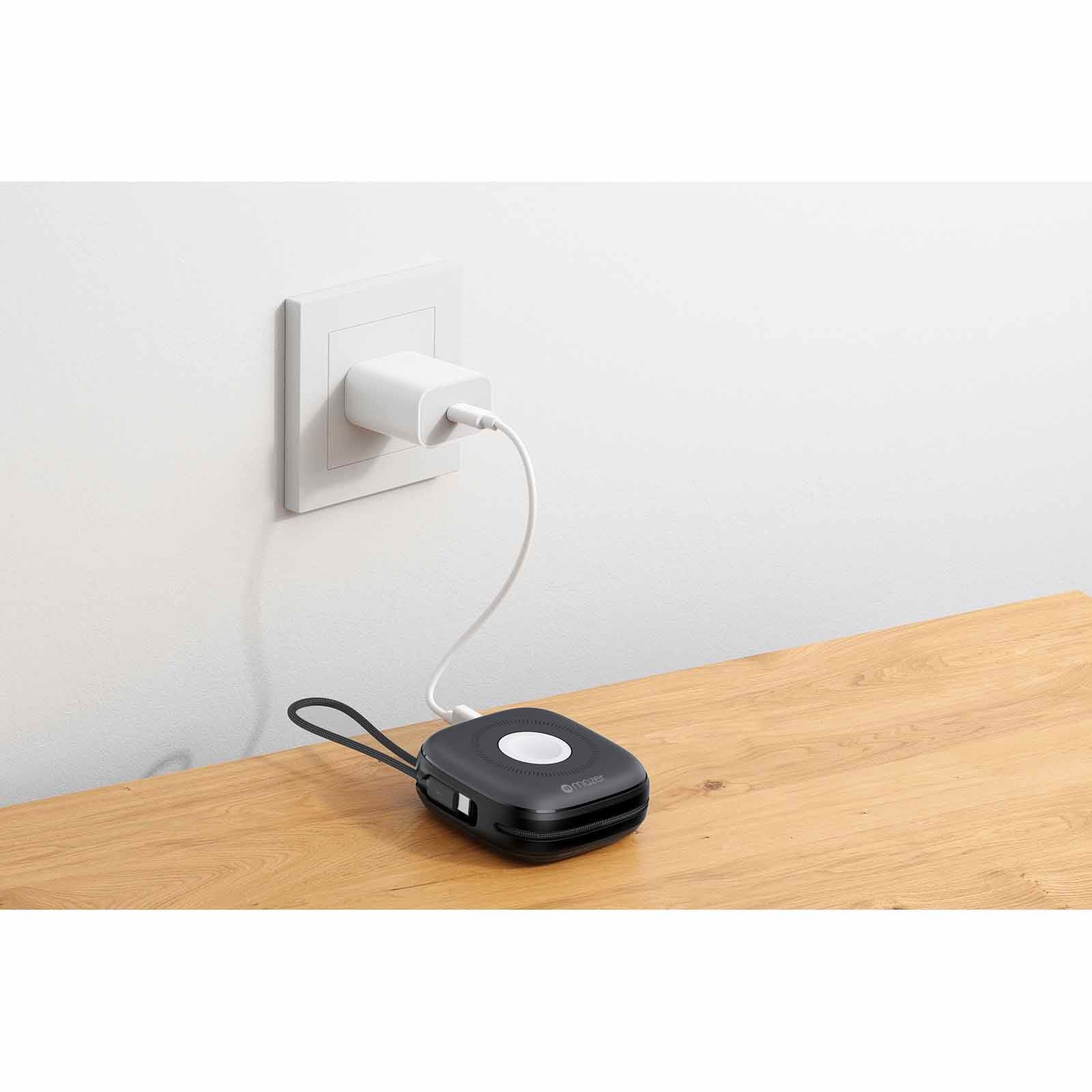 MAZER 10,000mah Qi2 Compatible 15w With Built-in Usb-c+lightning Cables, Apple Watch, Pd20w, Power Bank-bl M-MAGLINK18I-BG-image 8