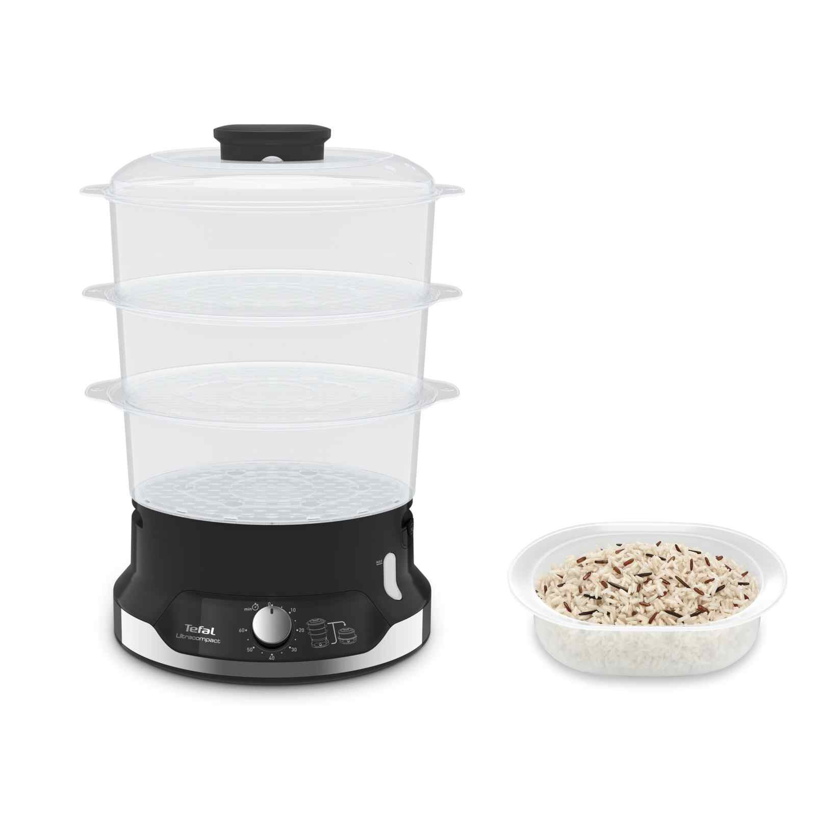 TEFAL Ultracompact 3 Tier Bpa Free Steamer (9l) VC2048-image null
