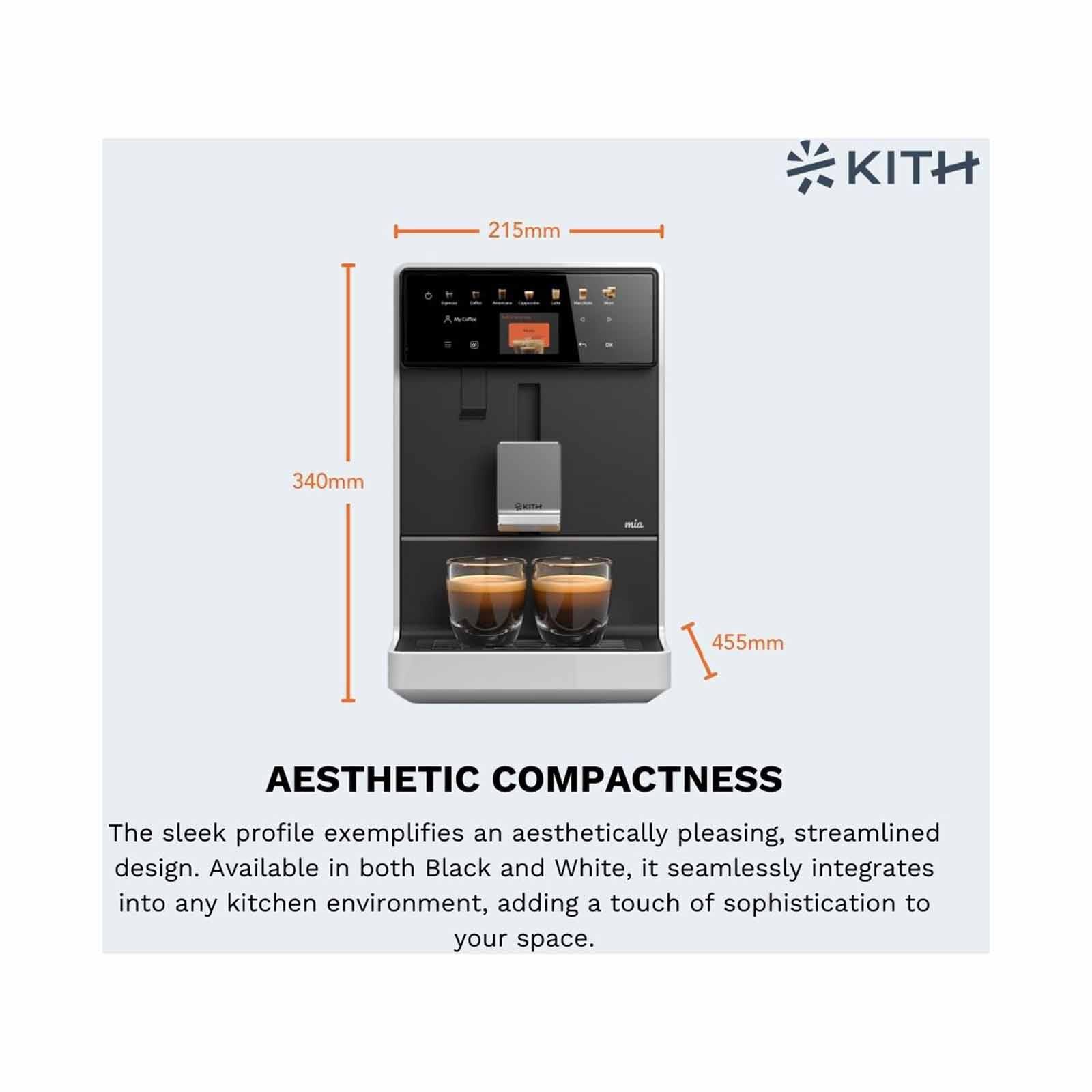 KITH Mia Fully Auto Coffee Machine With Milk Carafe (white) FCM-TM-WH-image 2