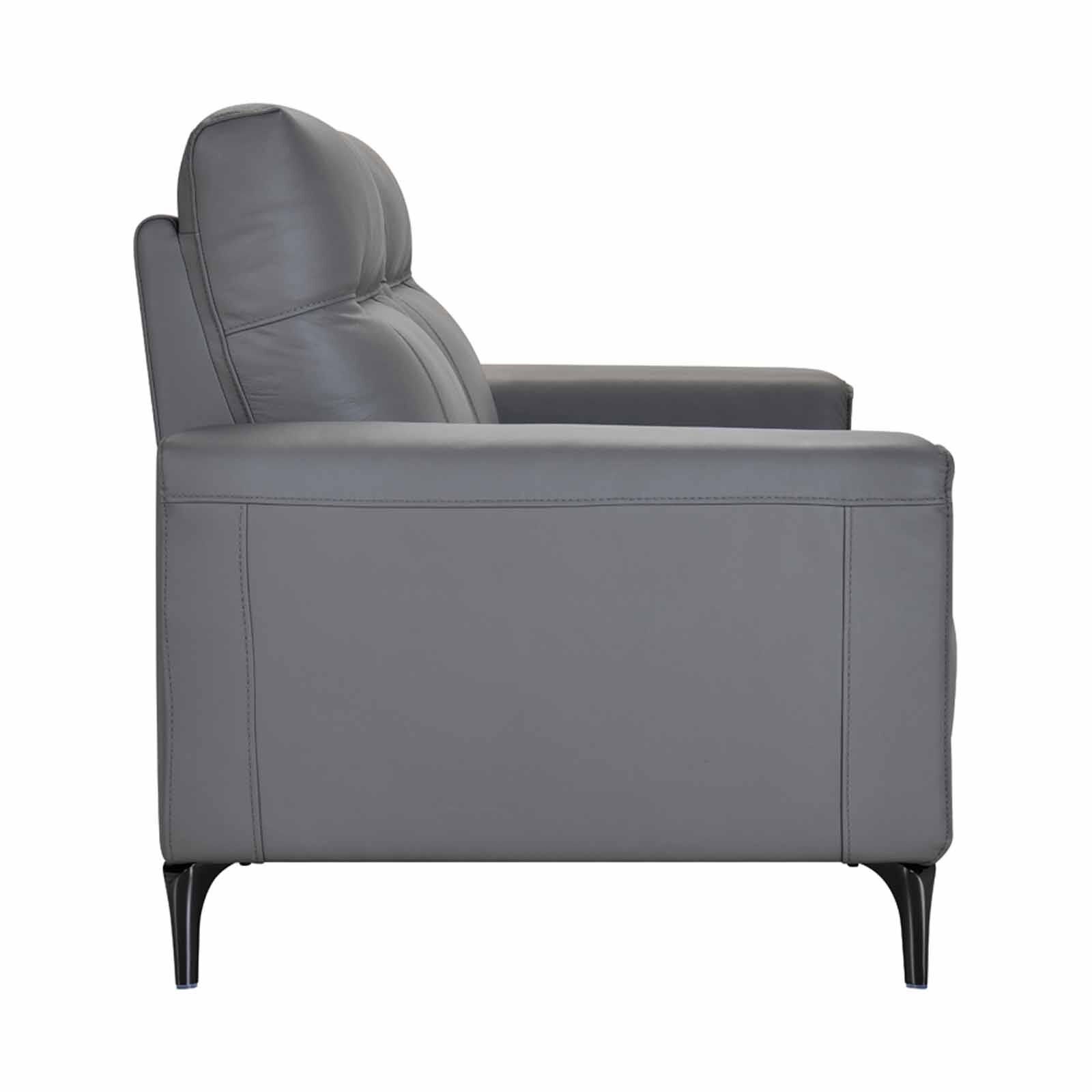MUZE 3rr-e Seater (fl)w Storage C10 Grey Full Leather Sofa VANNA-image 8
