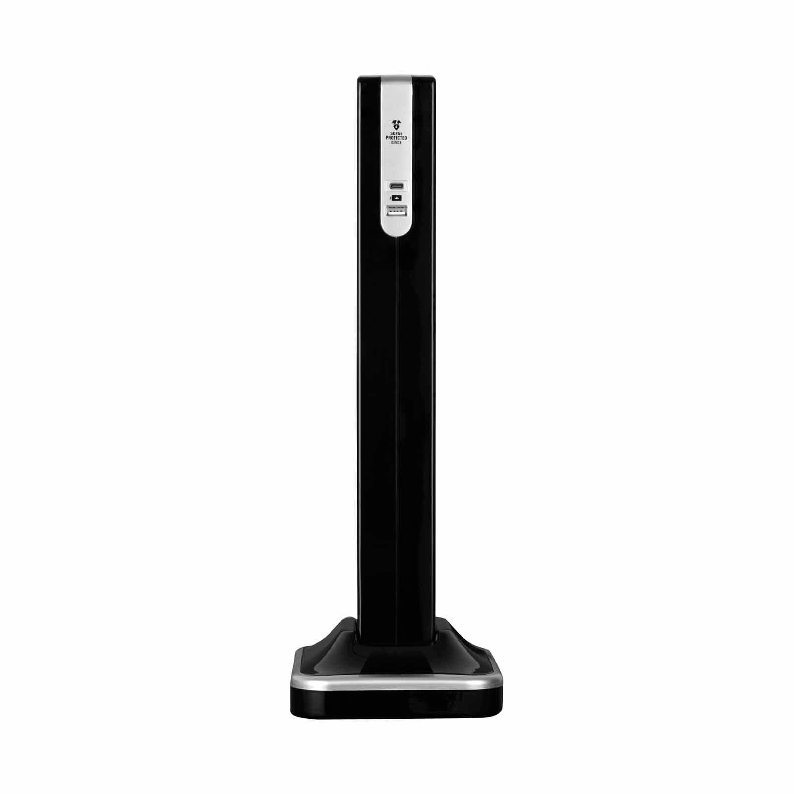 MASTERPLUG 10 Socket Surge Tower W 20w Usb A + C 3m Bk SRGTOWSUAC20103PB-image 3