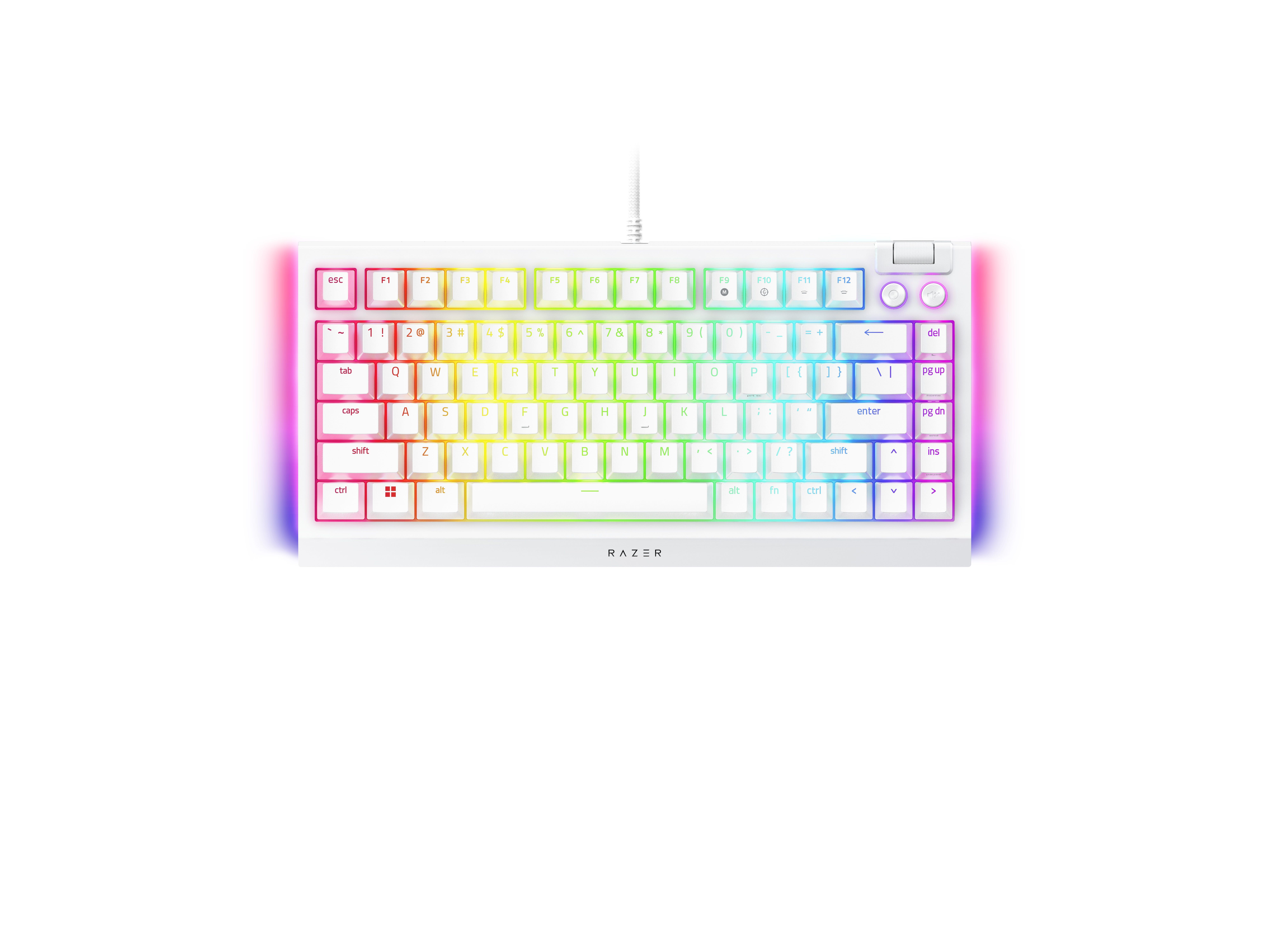 RAZER Blackwidow V4 75% - Hot-swappable Mechanical Gaming Keyboard - White Edition - Us Layout - Wor RZ03-05001700-R3M1-image 1