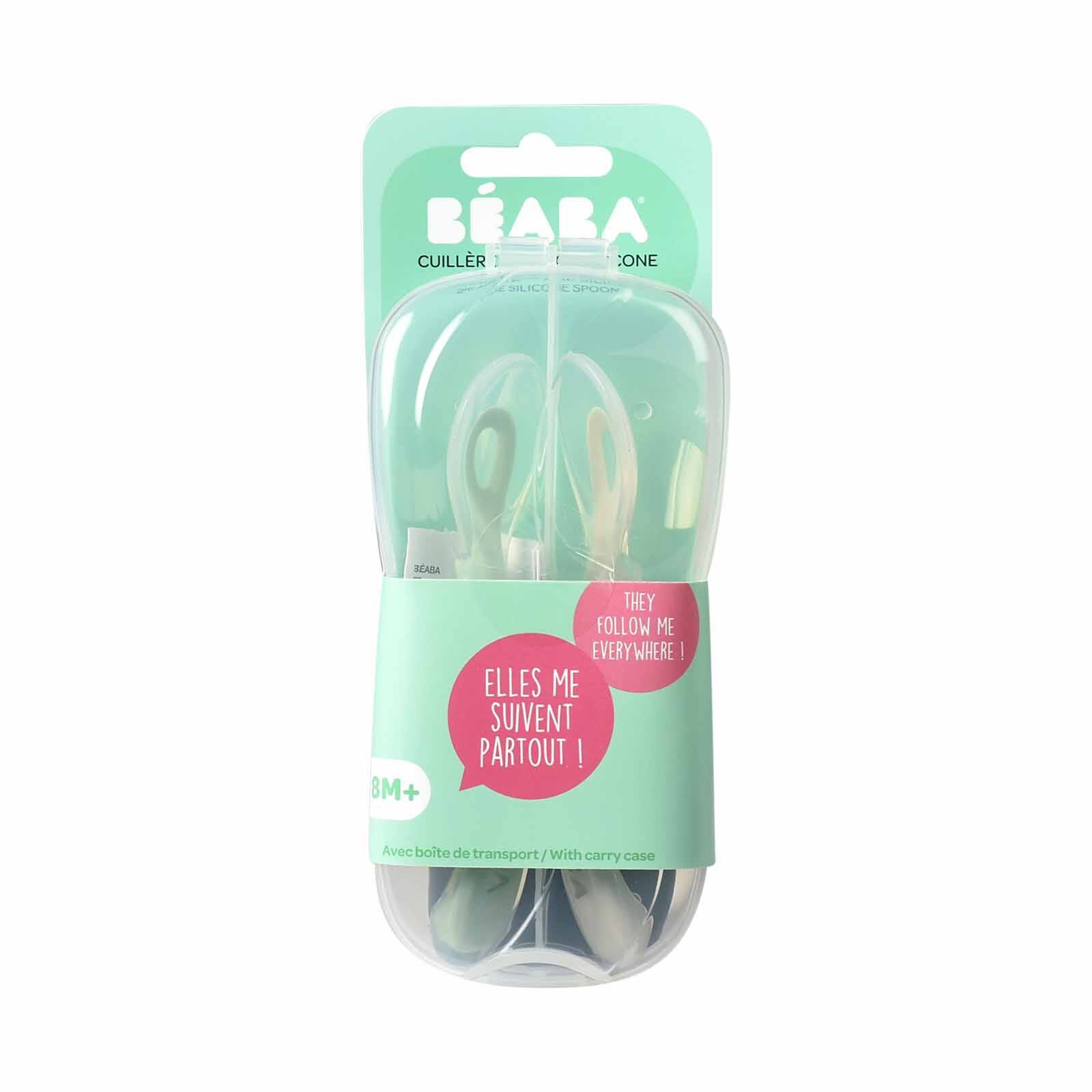 BEABA Soft Silicone Spoon With Case - Velvet Grey/sage Green (online) 2ND STAGE-image 3