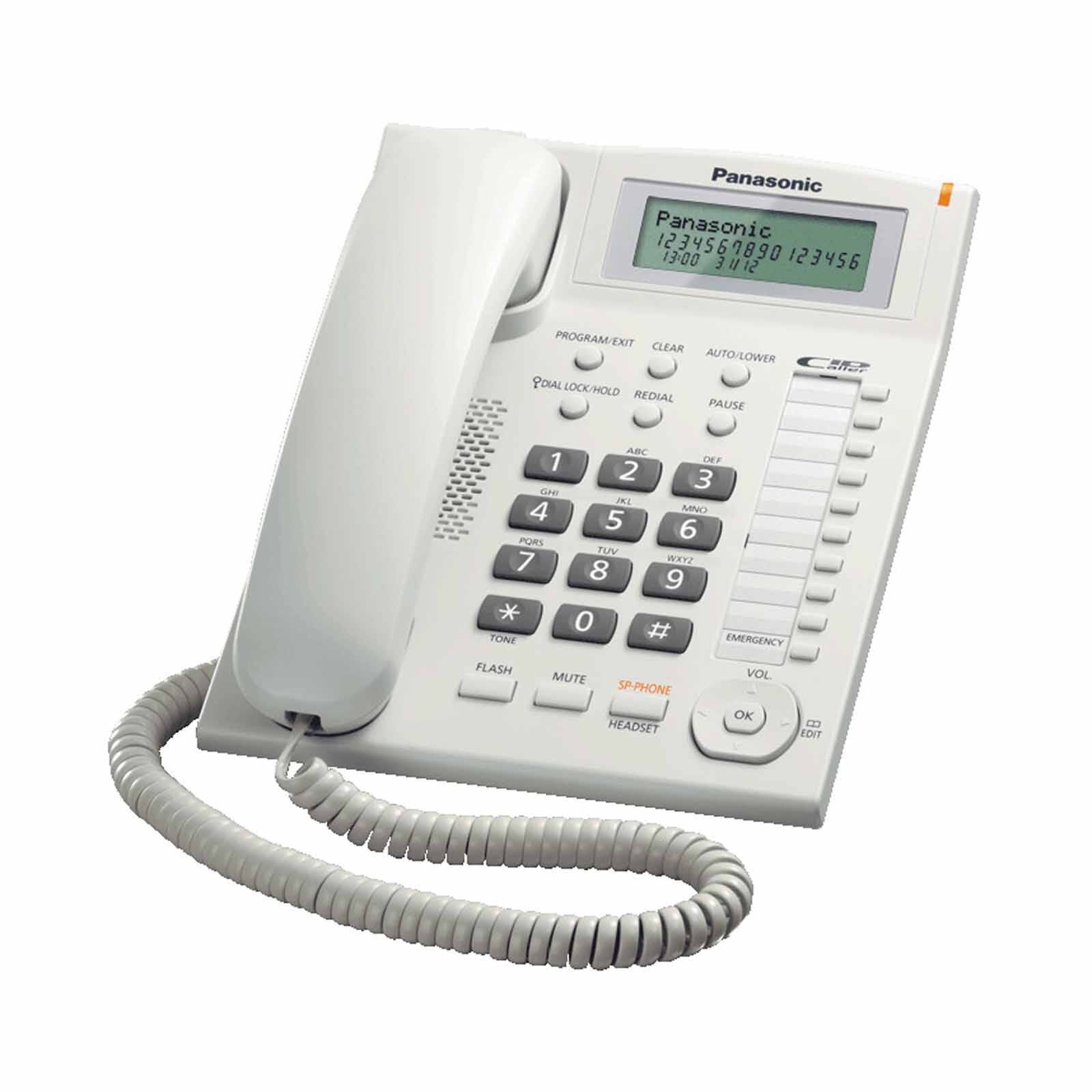 PANASONIC Corded Desk Phone Its With Speaker Ph&lcd (white) KX-TS880NDW-image null
