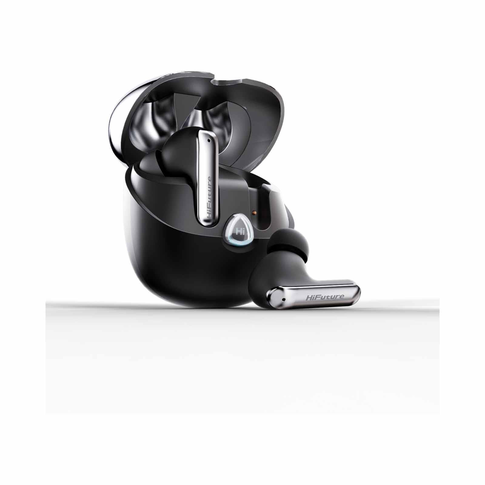 HIFUTURE Sonicair - Black Tws Earbuds With 4mircophones Enc HESABK-image 3