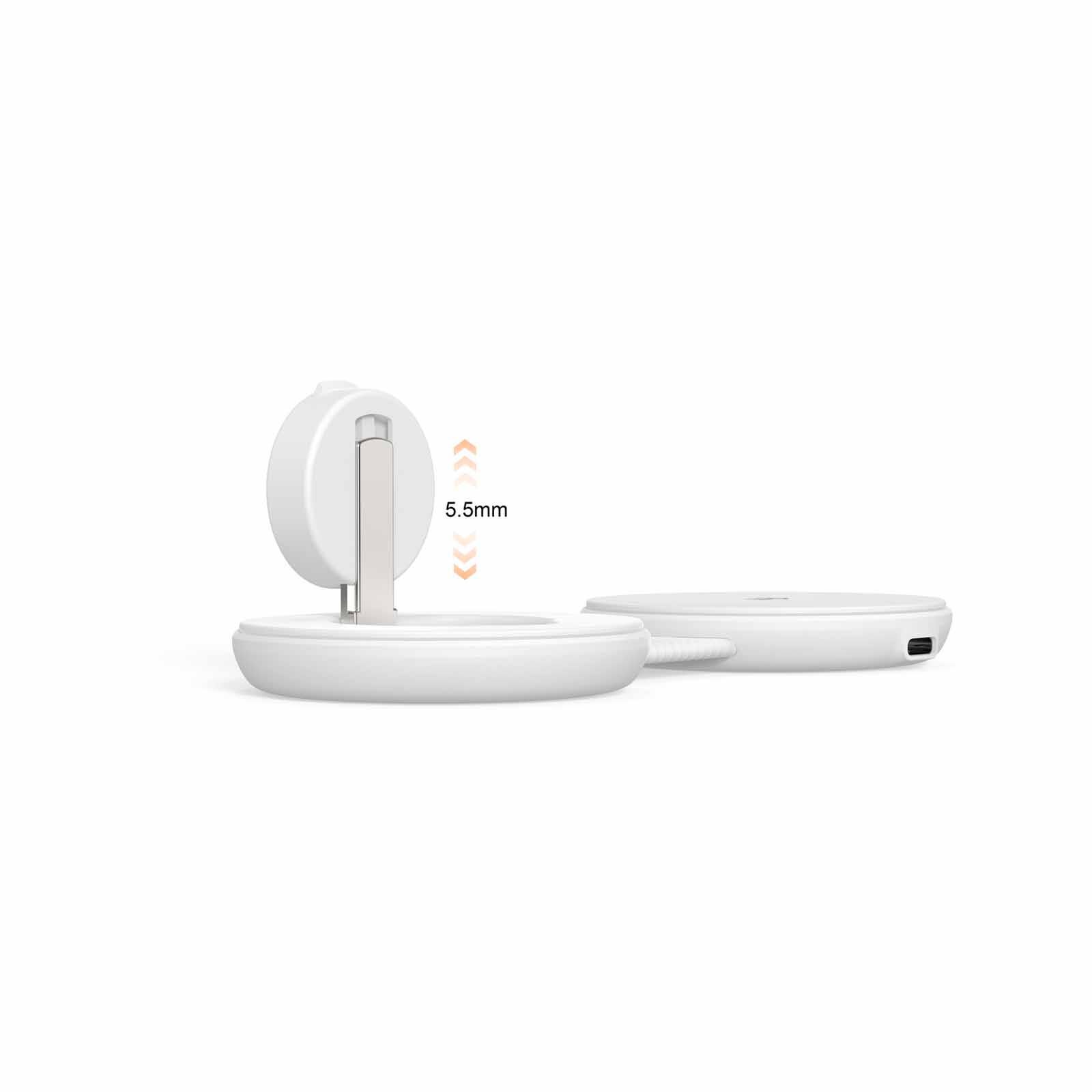 MAZER Magpad Duo2, 2in1 Qi2.2 25w+apple Watch Foldable Wireless Charging Pad-white M-MAGPADDUO2-WH-image 5
