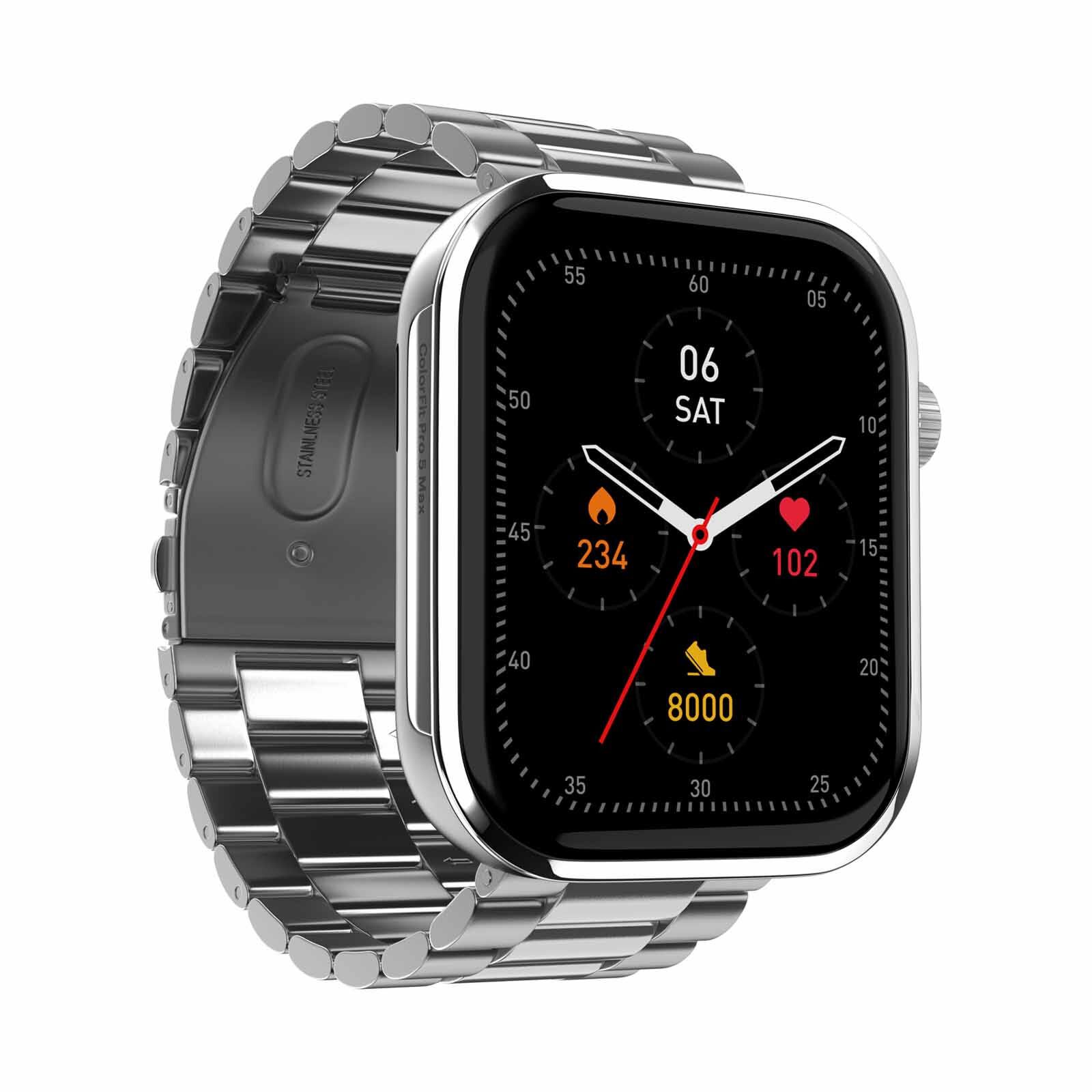 NOISE Colorfit Pro 5 Max Smartwatch - Elite Silver WRB-SW-COLORFITPRO5MAX-MTL-SLVR_SLVR-image 6