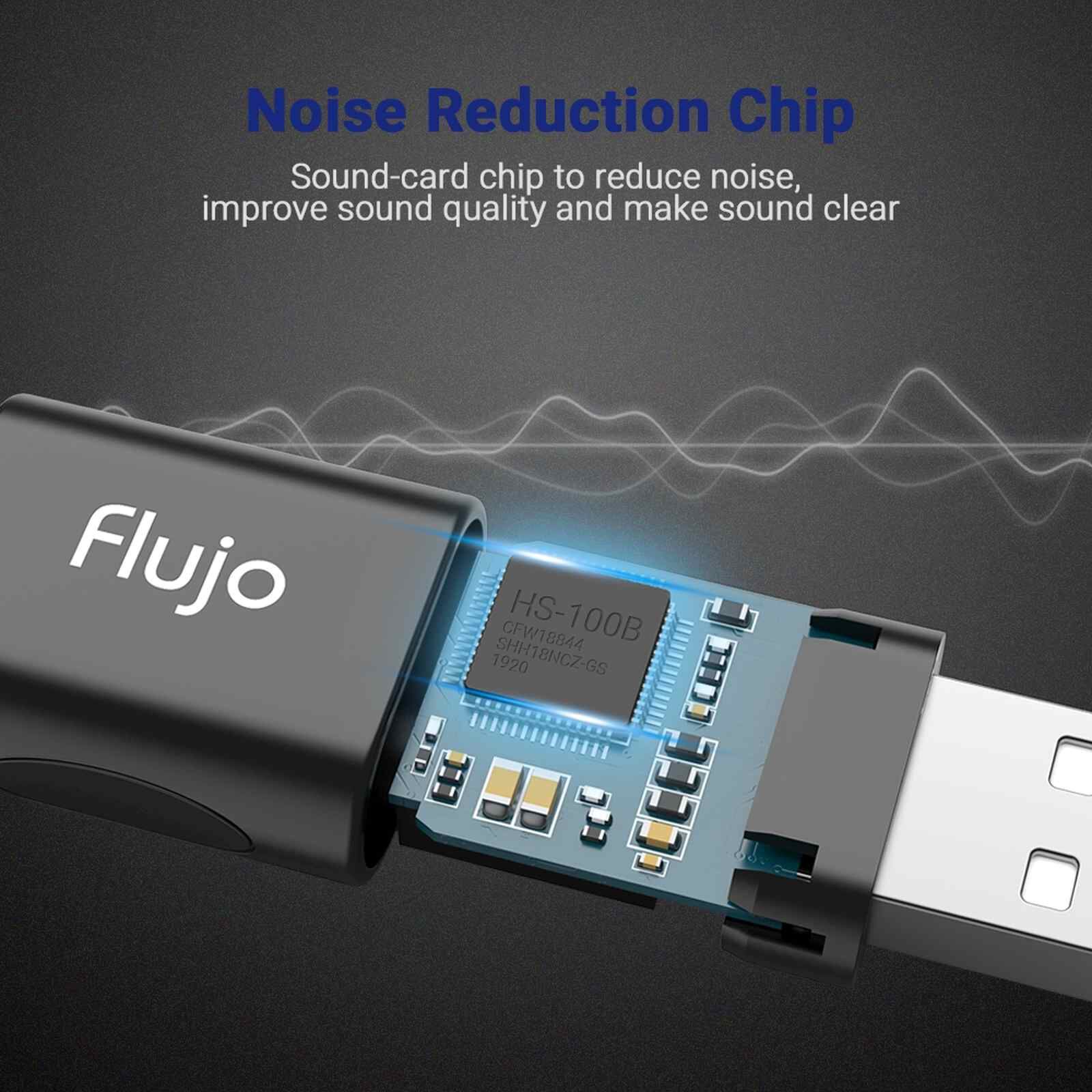 FLUJO 2 In 1 Usb Audio Adapter Black FJ-AH-21-B-image 2