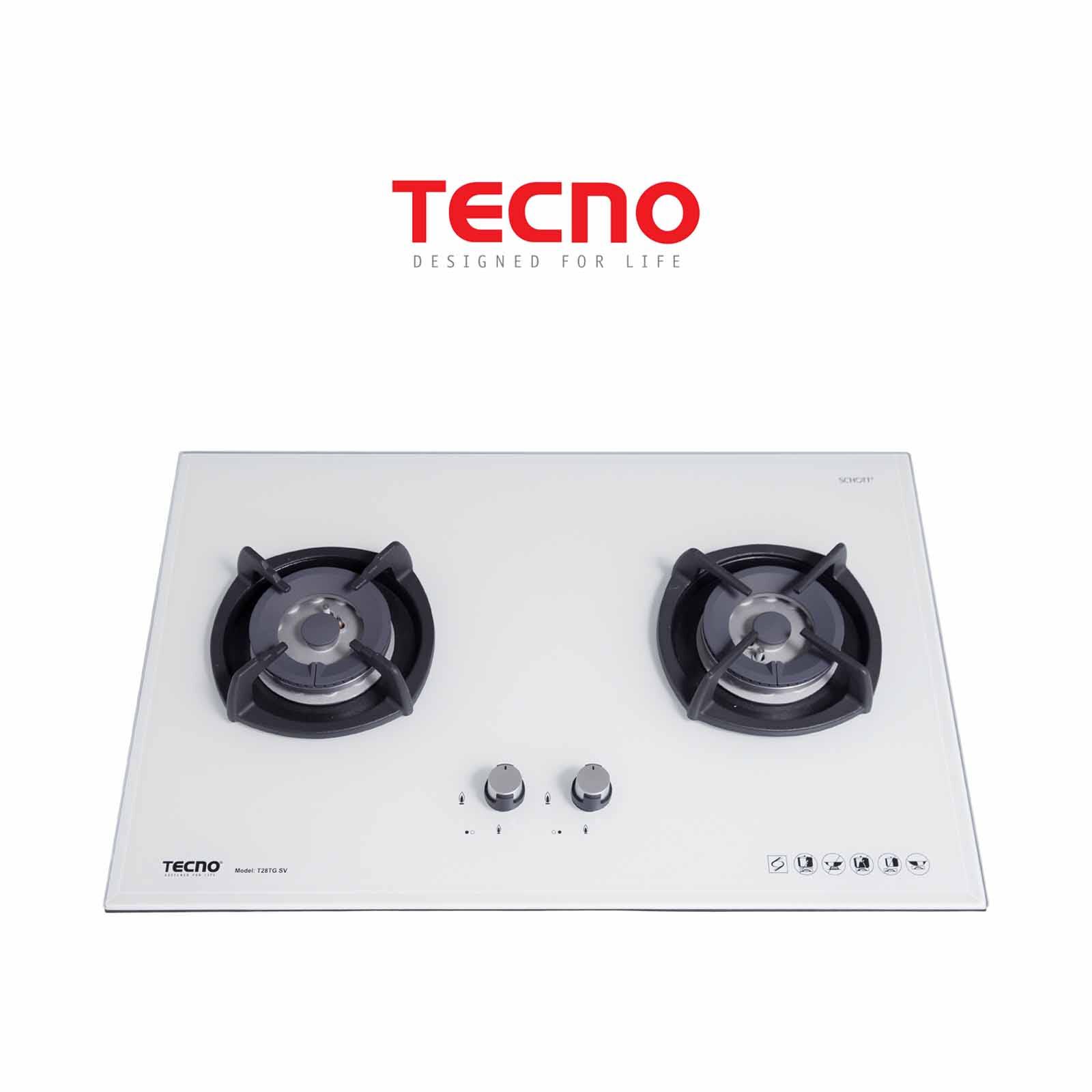 TECNO 75cm 2 Burners Glass Hob (exclude Installation) T 28TGSV OW-image 1