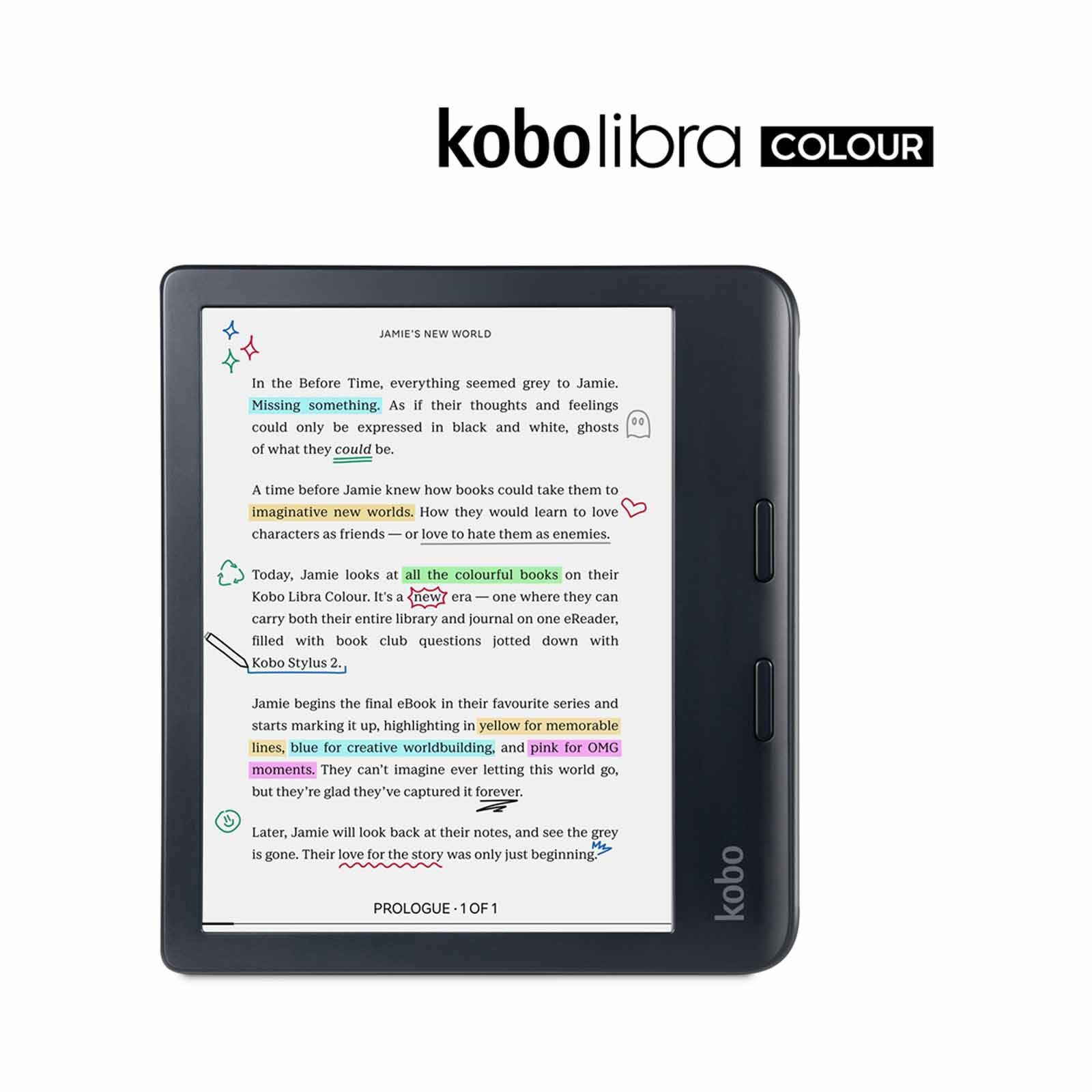 RAKUTEN KO Kobo Libra Colour (black) Kaleido 3 N428-KU-BK-K-CK-image 2