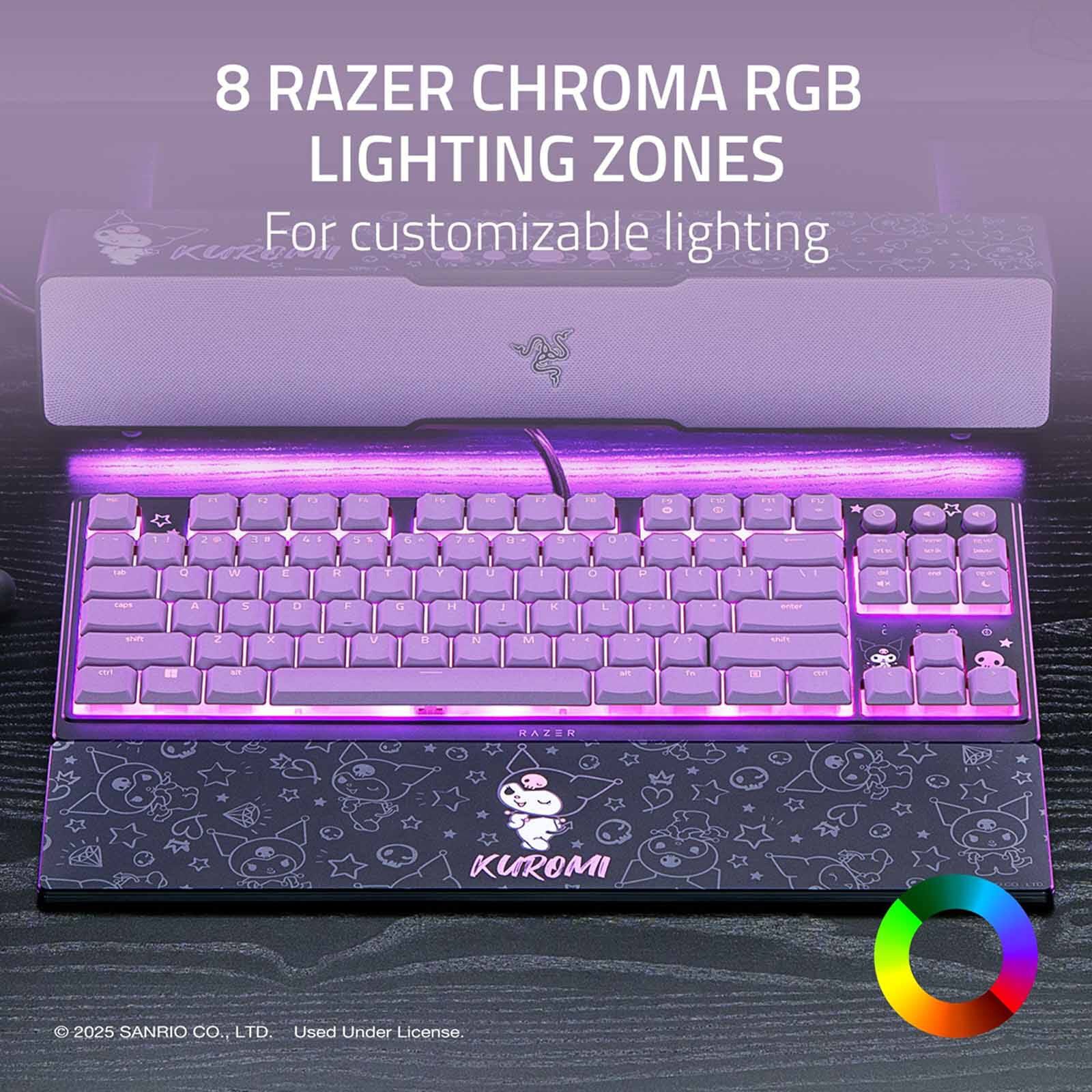 RAZER Ornata V3 Tenkeyless - Low Profile Gaming Keyboard - Us Layout - Kuromi Edition - Frml Packaging RZ03-04882000-R3M1-image 4