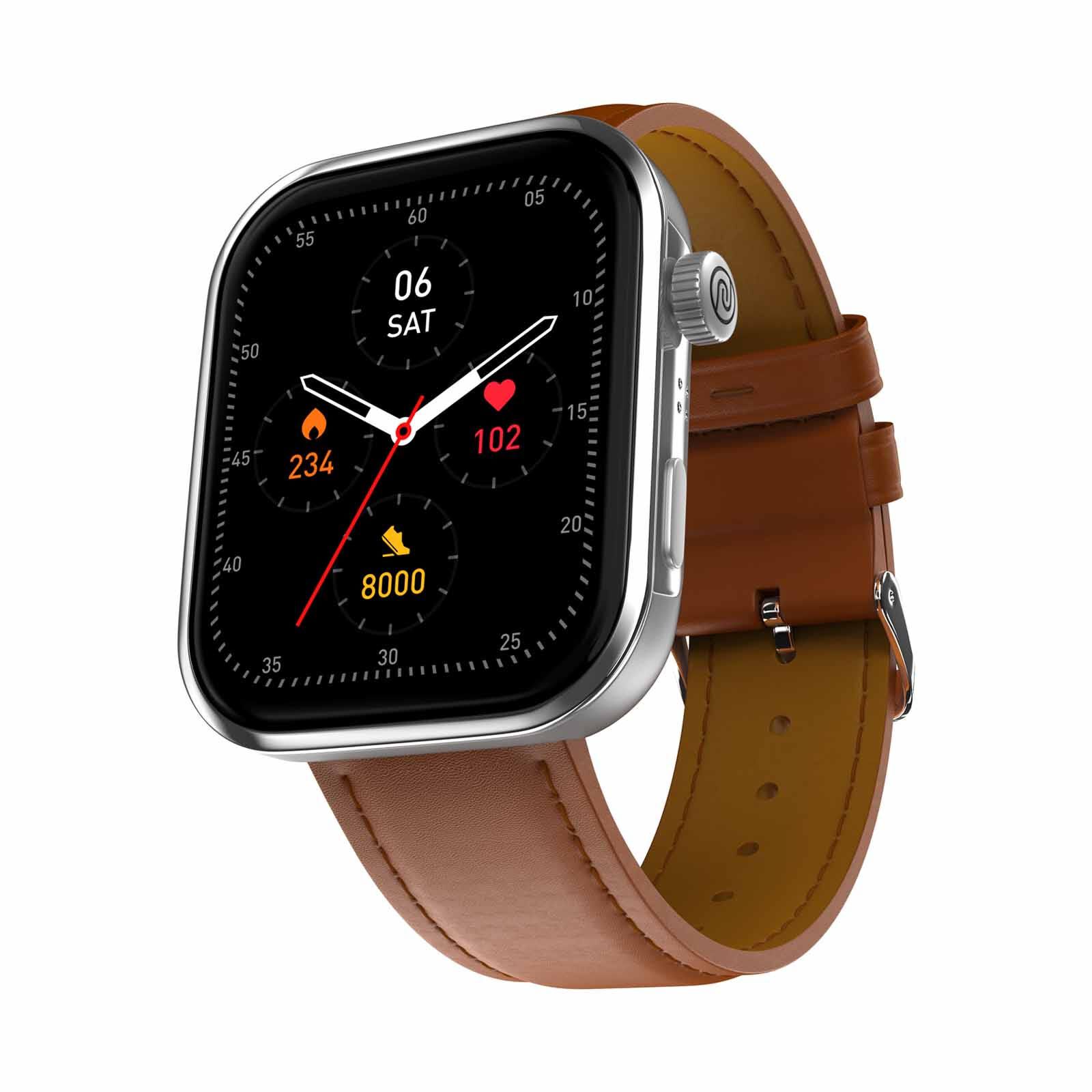 NOISE Colorfit Pro 5 Max Smartwatch - Classic Brown WRB-SW-COLORFITPRO5MAX-LTHR-SLVR_BRN-image 4