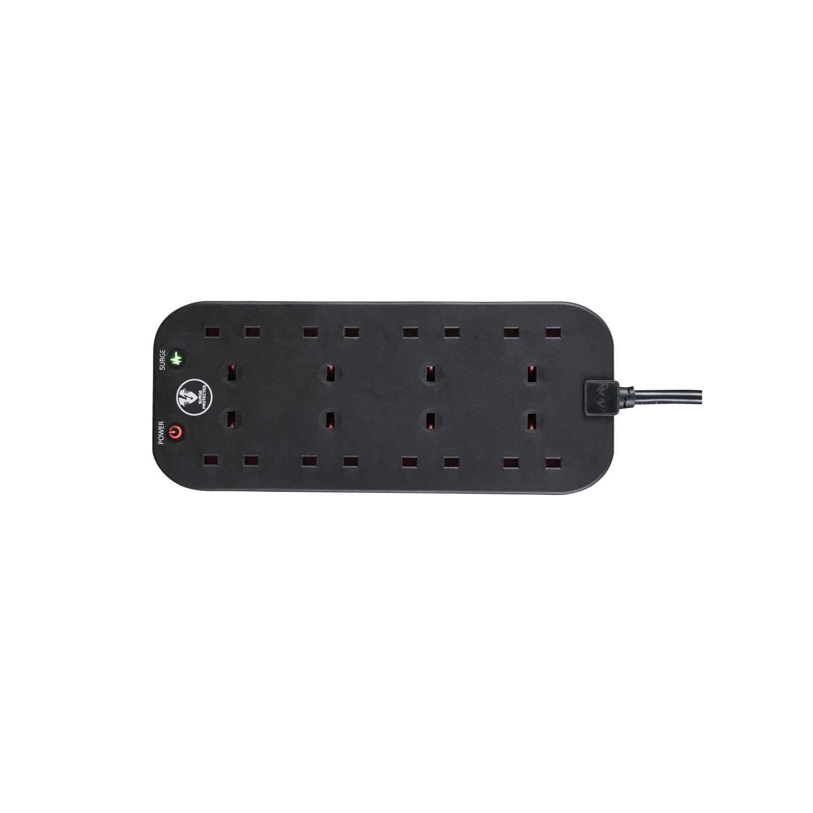 MASTERPLUG 13a 8 Socket Surge 2m Bk SRG82NB-image 1