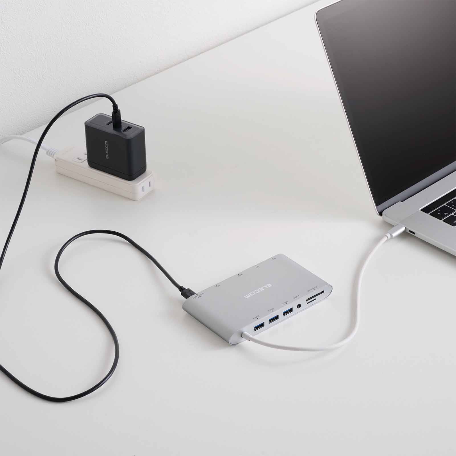 ELECOM 11 In 1 Docking Station Hdmi/dp/vga/3x Usb3.2(gen 1)/lan Port/sd & Micro Sd Pd100w DST-C28SV-image 7