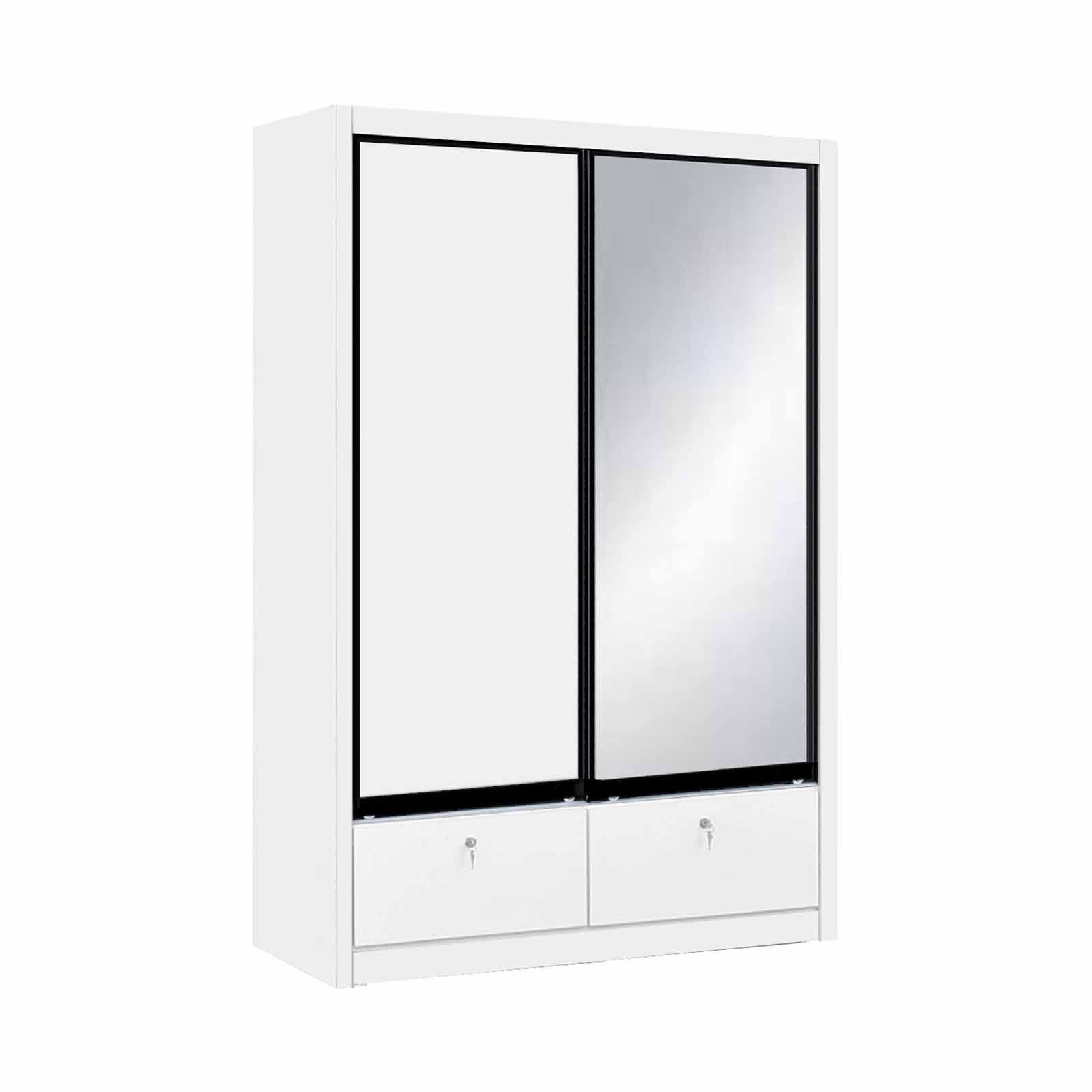 SMARTBOX 2 Door Sliding Wardrobe (white-46) LUCCA-image 1