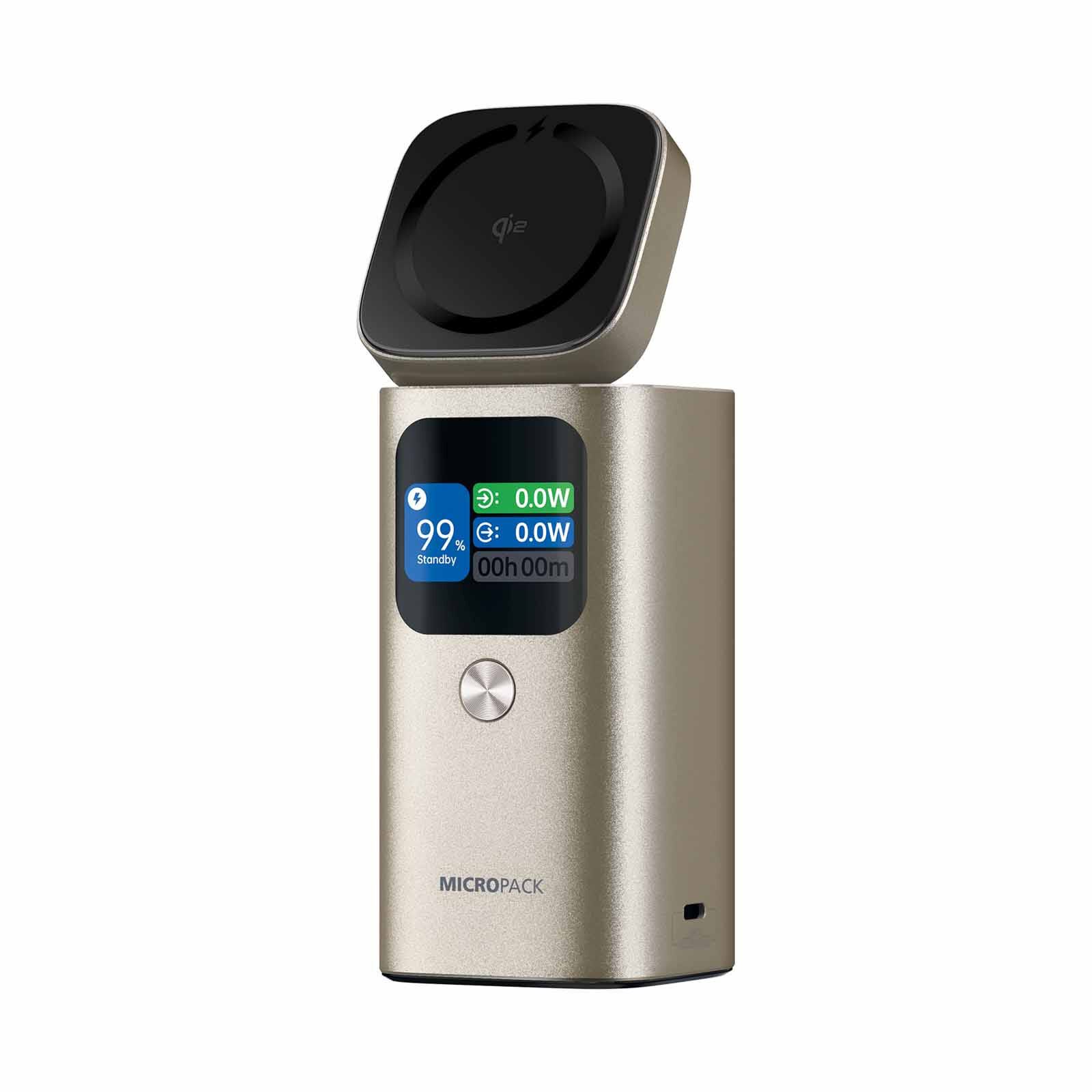 MICROPACK 4 In 1 Pd Fast Charging Magnetic Wireless Powerbank - Titanium Gold WPB-2100-TI-image 15