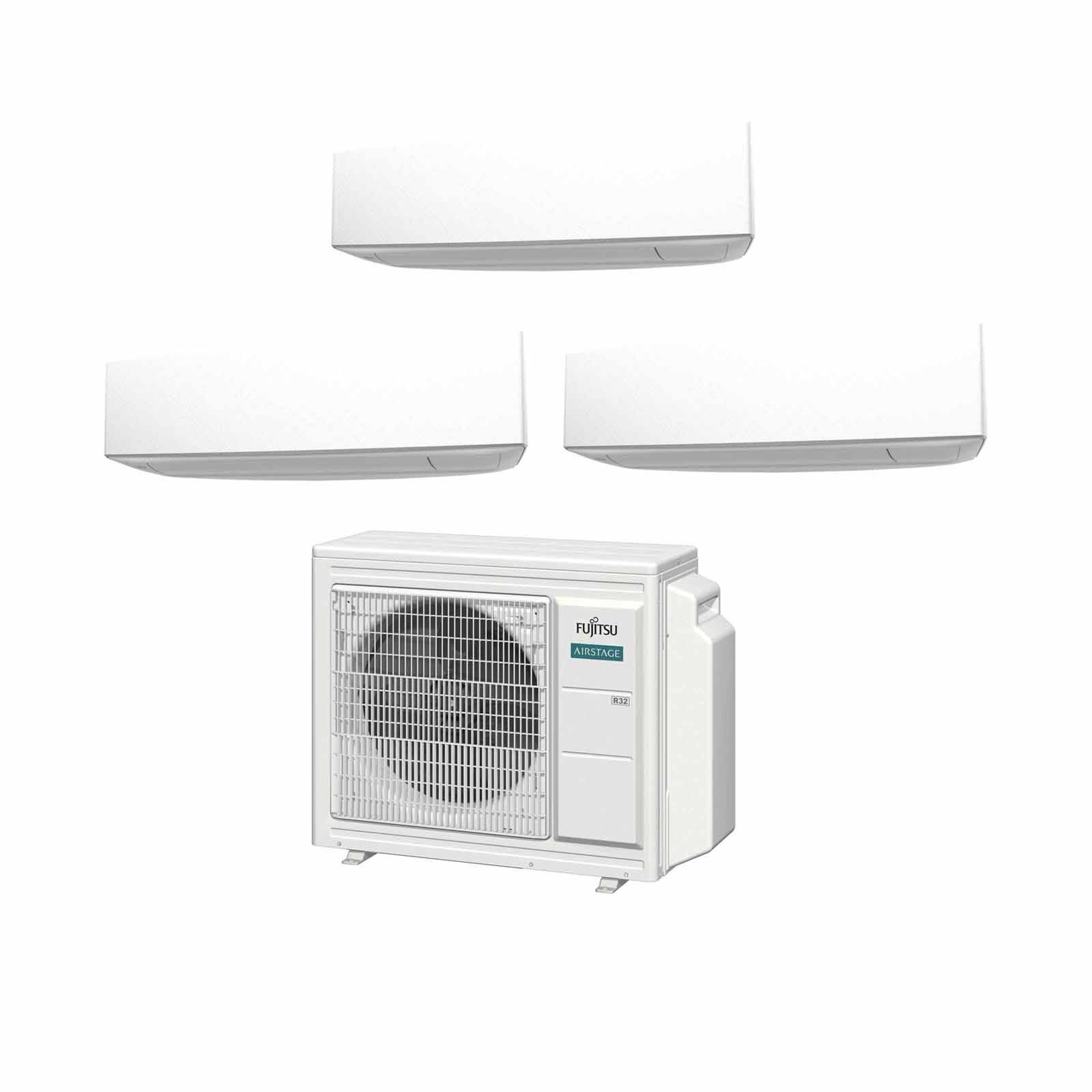 FUJITSU Fujitsu Designer White 24k Condenser System 3 (9000btu X 3) AOAH24CBTA3 +  ASAH09CETA-B X 3-image 1