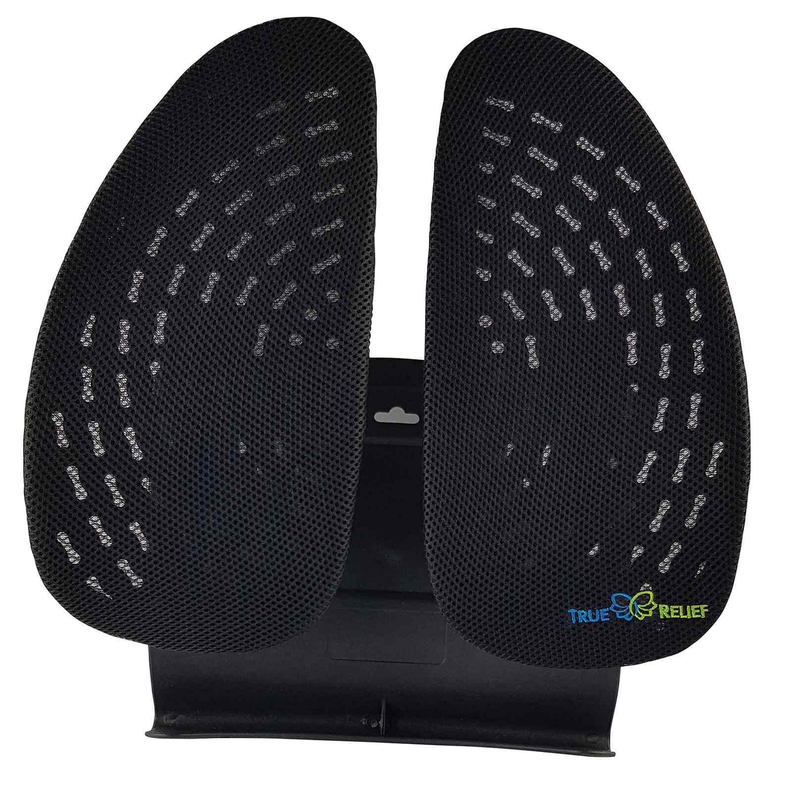 TRUE RELIE Double Wing Back & Lumbar Support - Relaxing Black TRDWBLRBLK-image 1