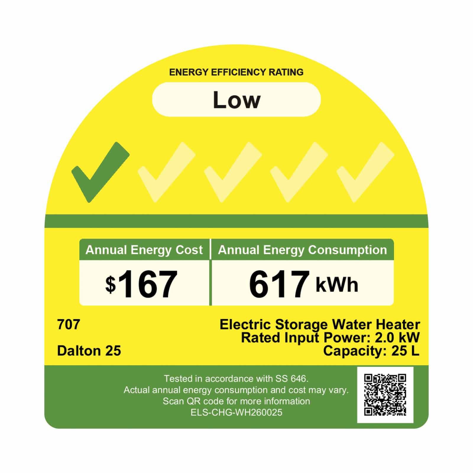 707 25l Storage Water Heater (installation Charges Applies) DALTON 25-image 2