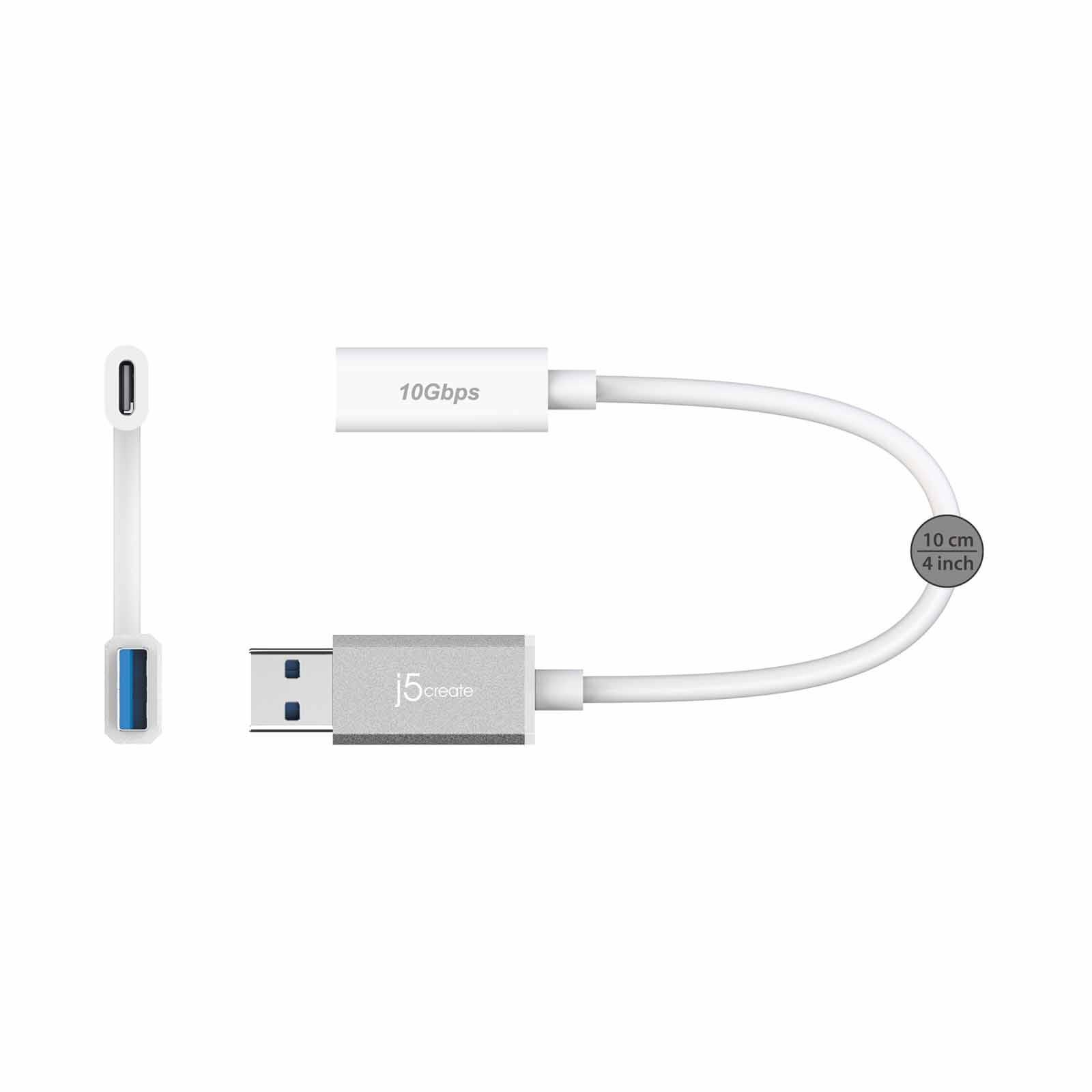 J5CREATE 10gbps Usb Type-a To Usb-c Cable (10cm) JUCX35-image 4