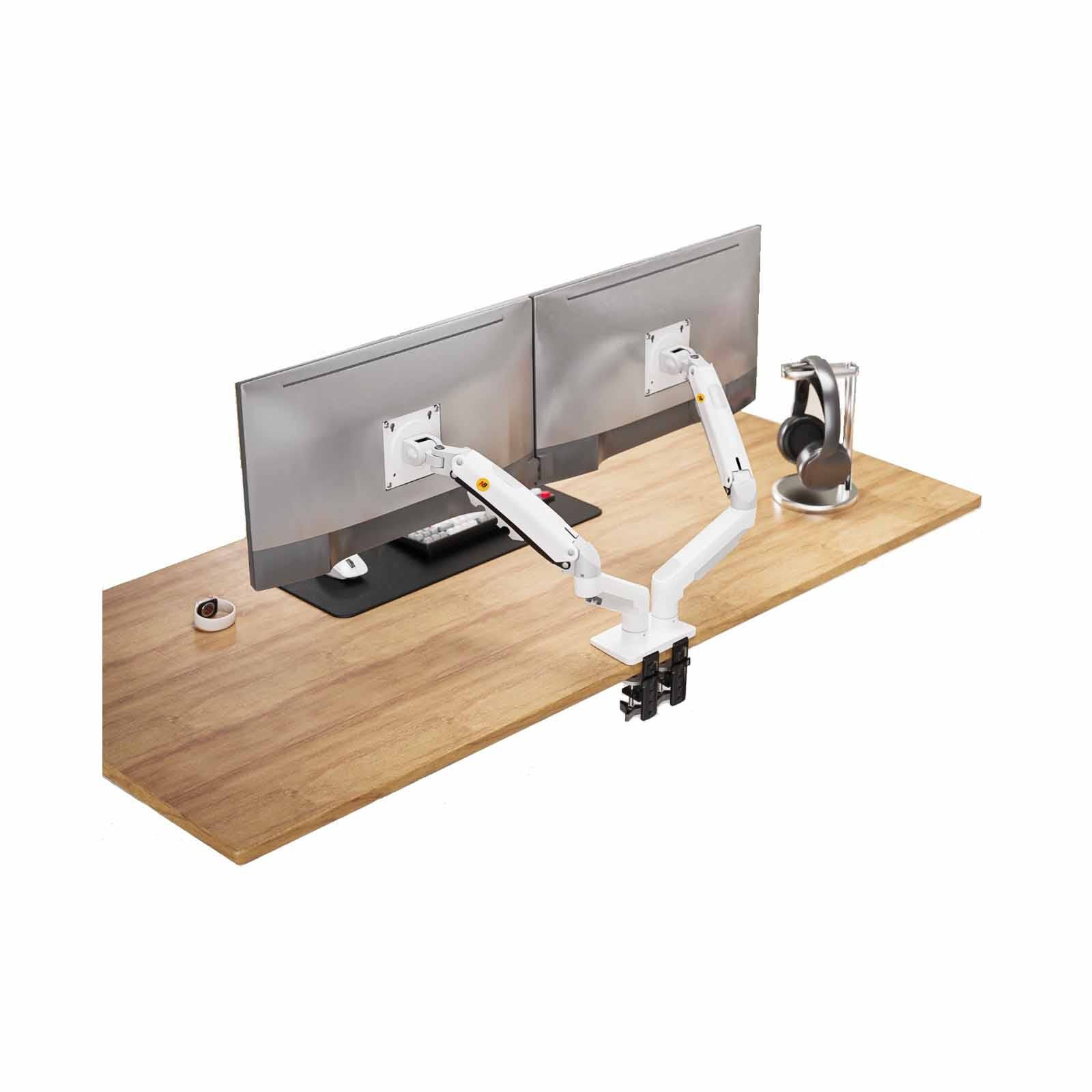 NORTHBAYOU Monitor Arm Fits 17-27in, Hold 2-9kg Vesa 75x75 / 100x100 F160 WHITE-image 3