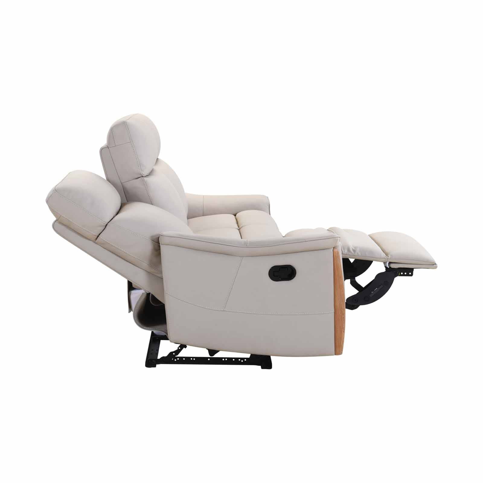 3rr-m Seater (fl) Beige Full Leather Sofa HILDA-image 2