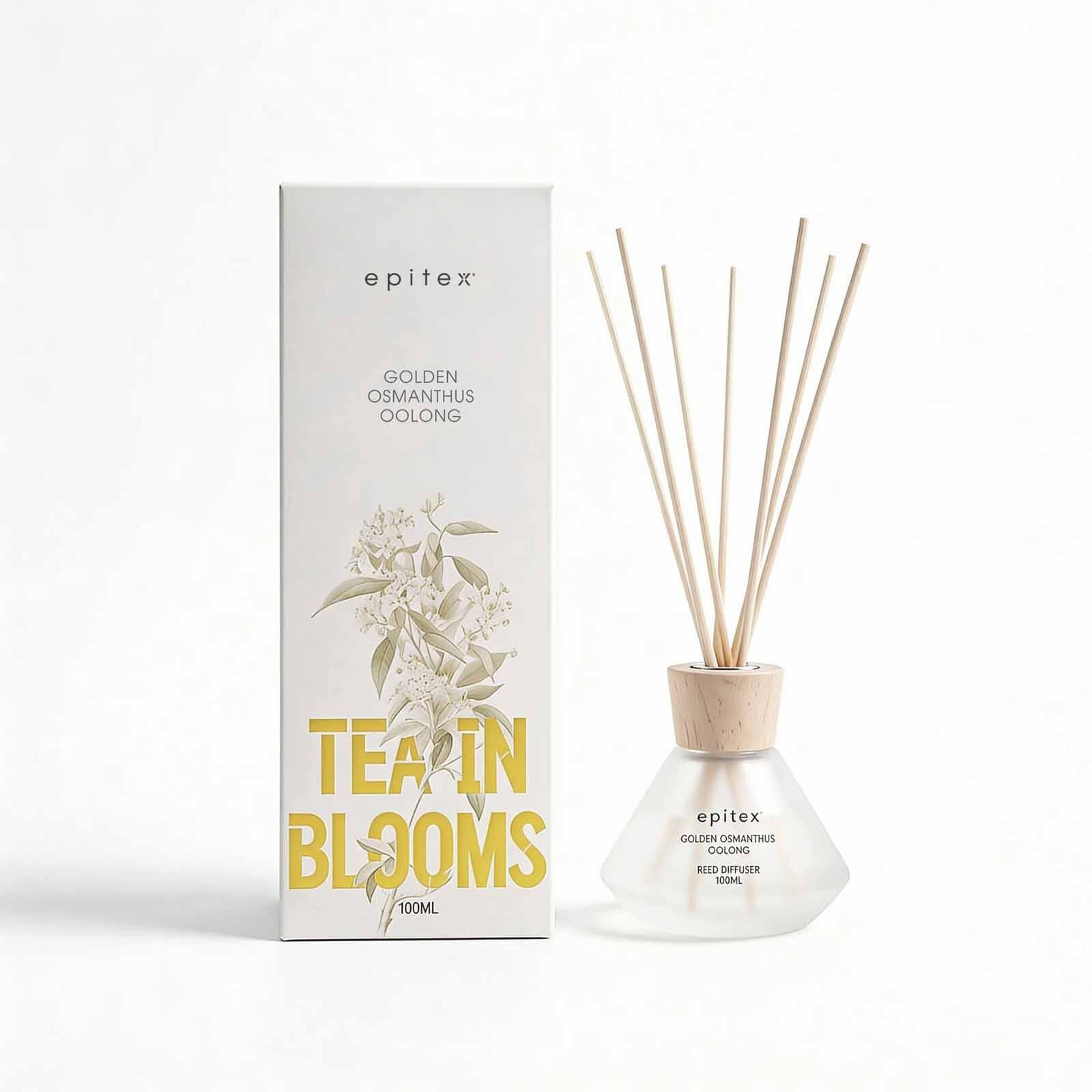 EPITEX Tea In Bloom Reed 100ml Diffuser - Golden Osmanthus Oolong FR739-3-image null