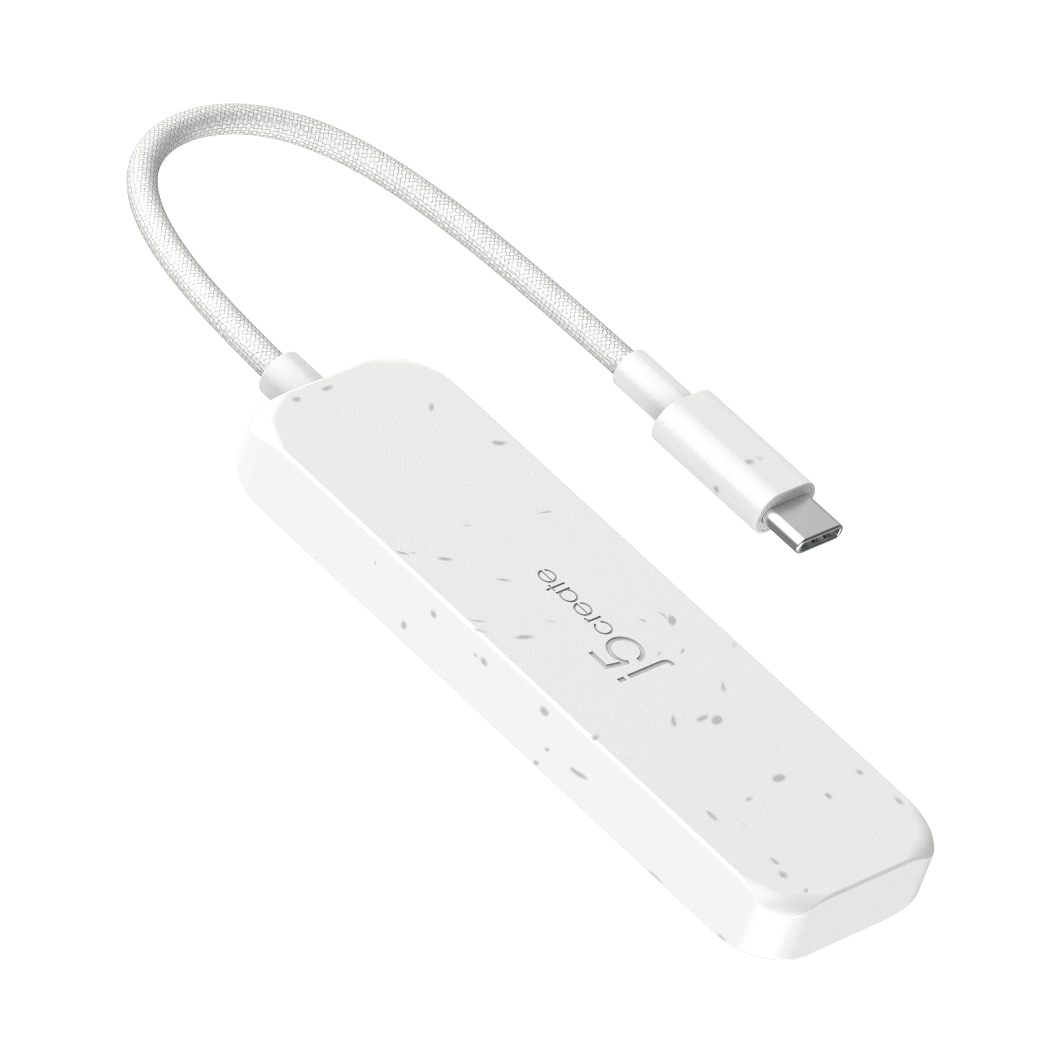 J5CREATE Usb-c To 4-port Type-a Gen 2 Hub (white) JCH341EW-image 2