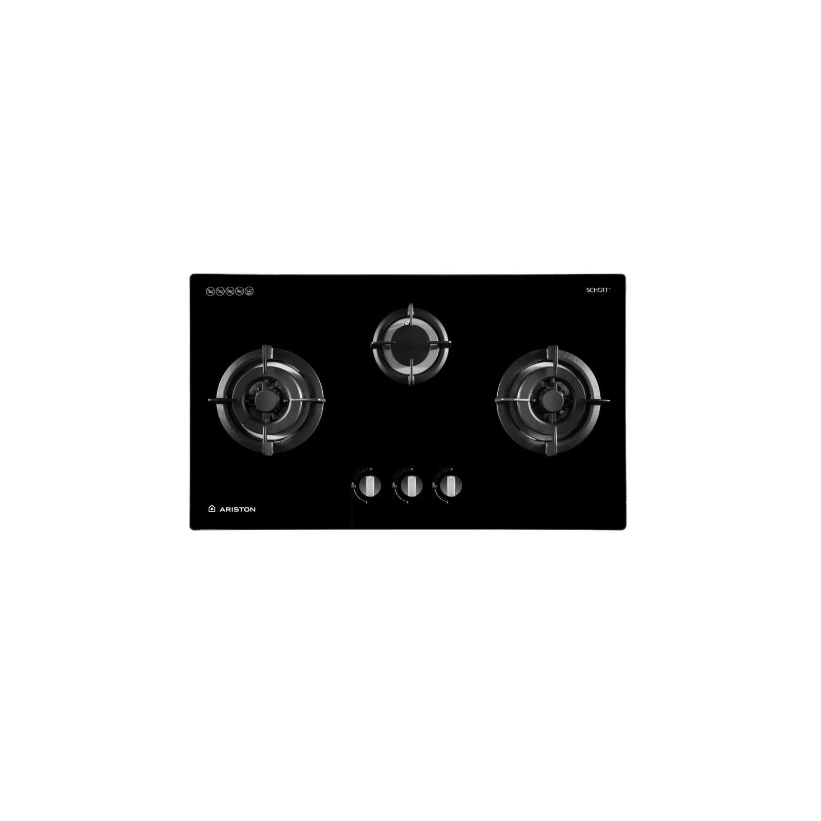 ARISTON 3 Gas Burner Glass Hob (86cm) (exclude Installation) TH931D2/AB/TG-image 1