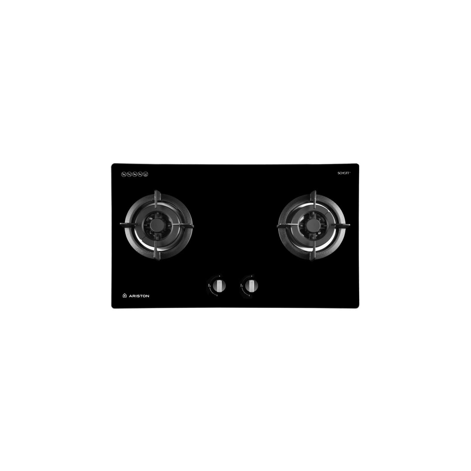 ARISTON 2 Burner Gas Hob (76cm) (exclude Installation) TH721D22B/TG