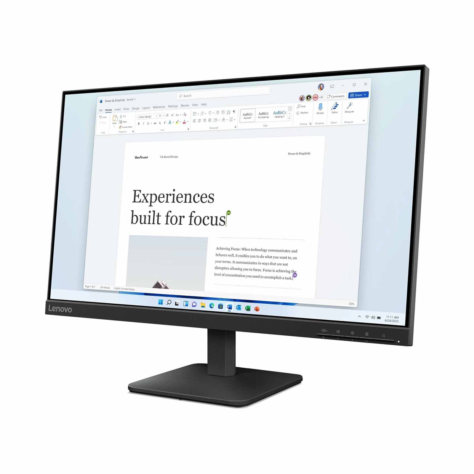 LENOVO 24in Fhd Ips 40-100hz/1ms-14ms/hdmi Monitor L24-4E 68C2KAC1MY-image 4