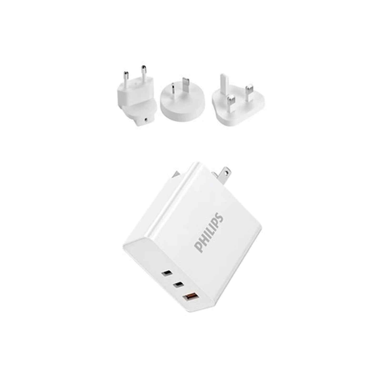 PHILIPS 65w Gan Charger White, Universal Travel Plug DLP2682CW/00-image 2