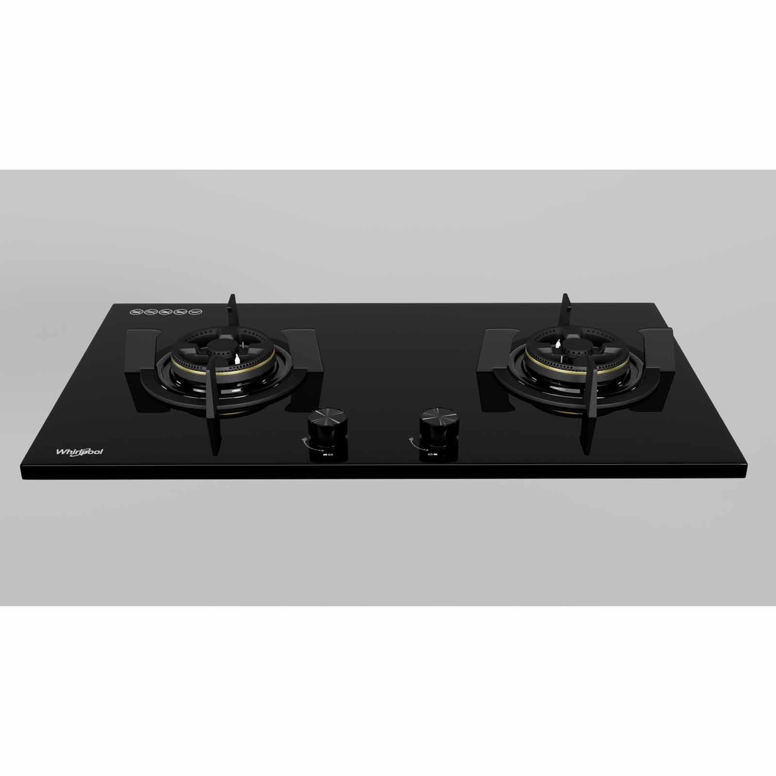 WHIRLPOOL 78cm 2 Burners Built-in Pub Gas Hob Tempered Glass Surface (exclude Installation) GWG7820TS-image 2