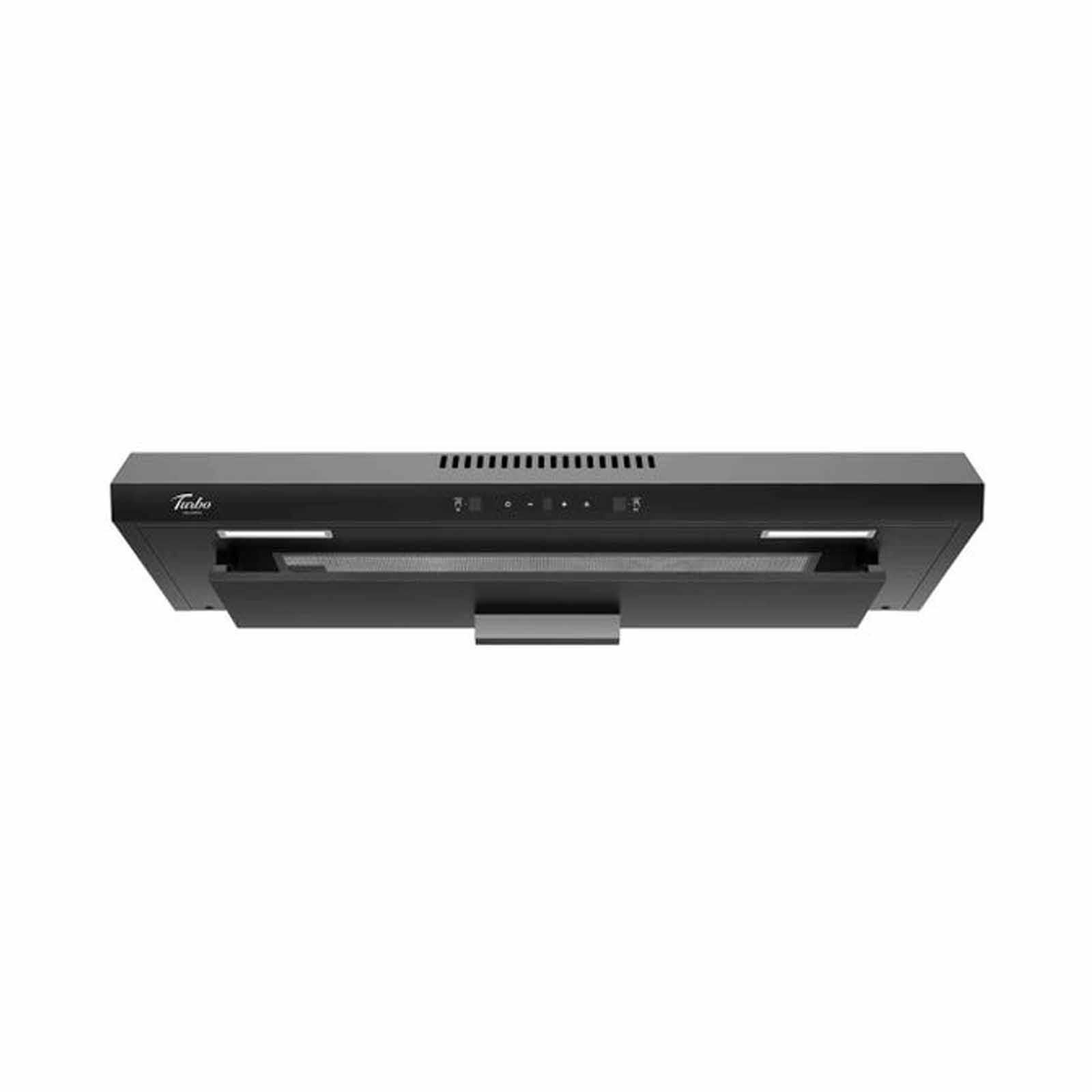 TURBO 90cm Designer Hood + Oil Tray Touch Control (matt Black) (excl. Install) TA-6002-90BK