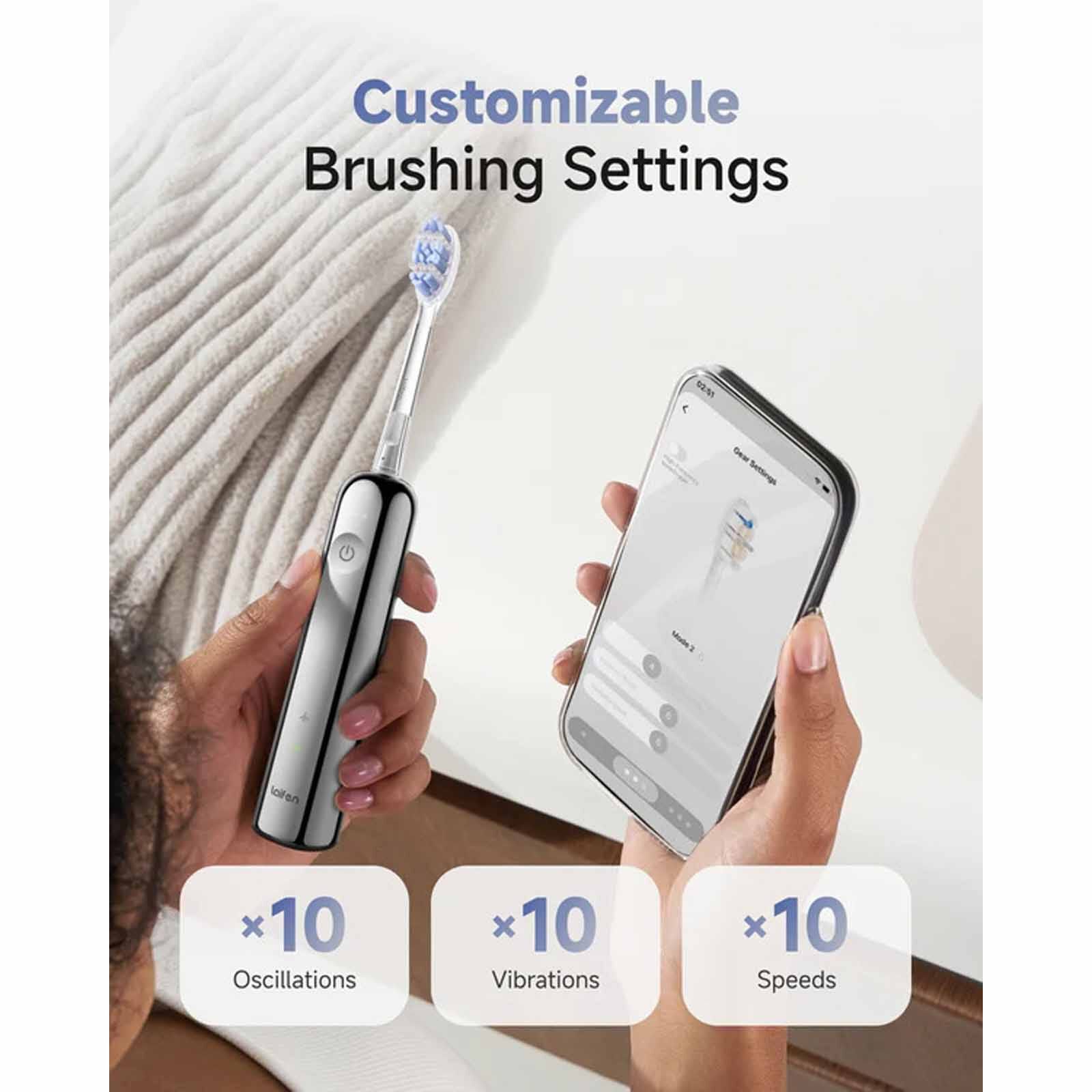 LAIFEN Wave Pro Electric Toothbrush - Stainless Steel WAVE PRO STAINLESS STEEL-image 8