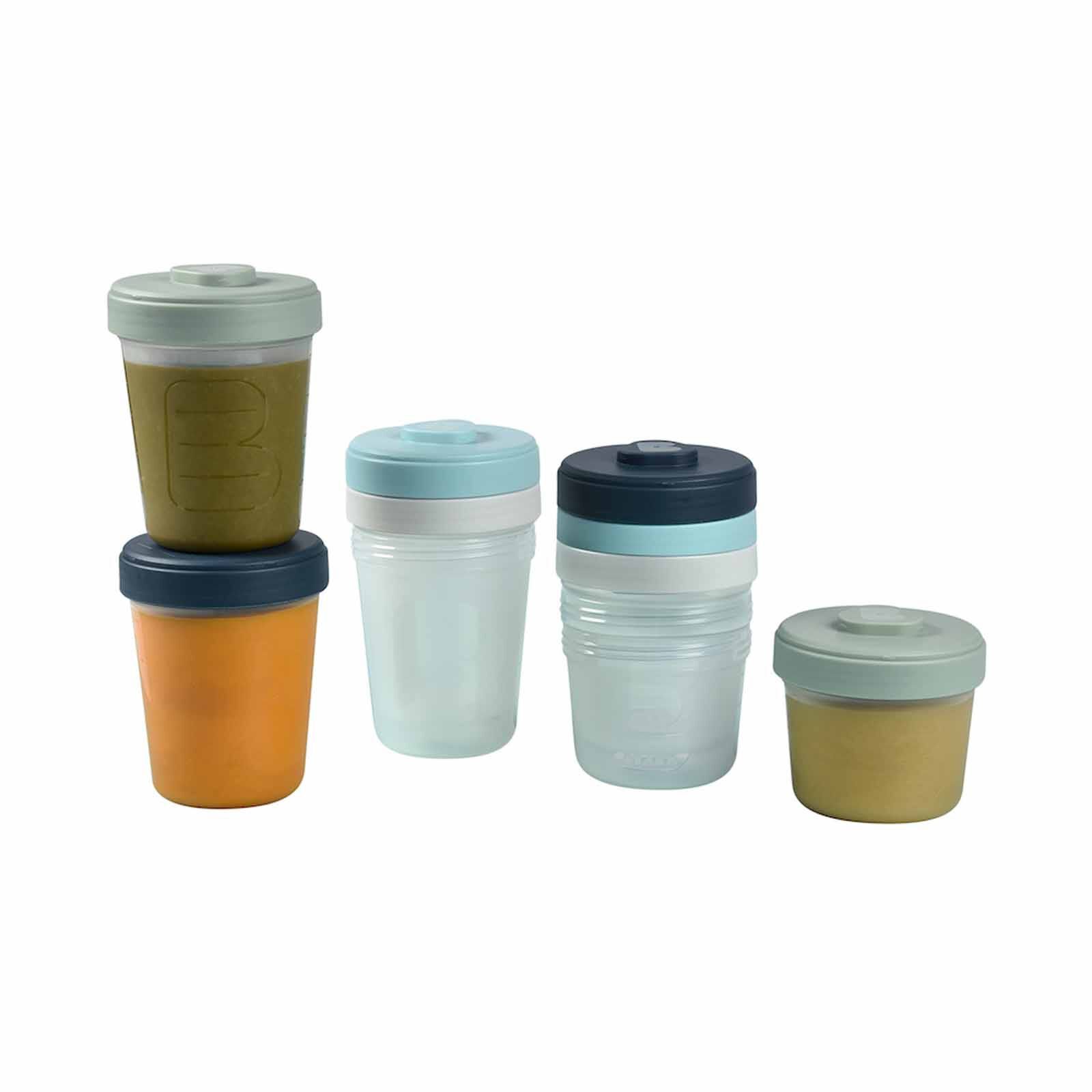 BEABA Food Storage Toddler Set 150ml/250ml - Storm (online) CLIP PORTIONS-image 2