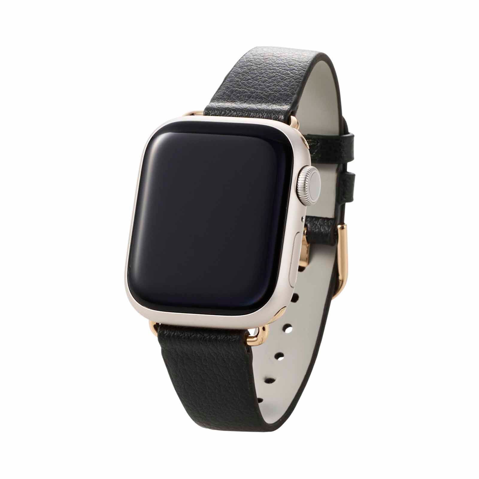 ELECOM Slim Soft Leather Apple Watch Band 41/40/38mm (grey) AW-41BDLJGY-image 4