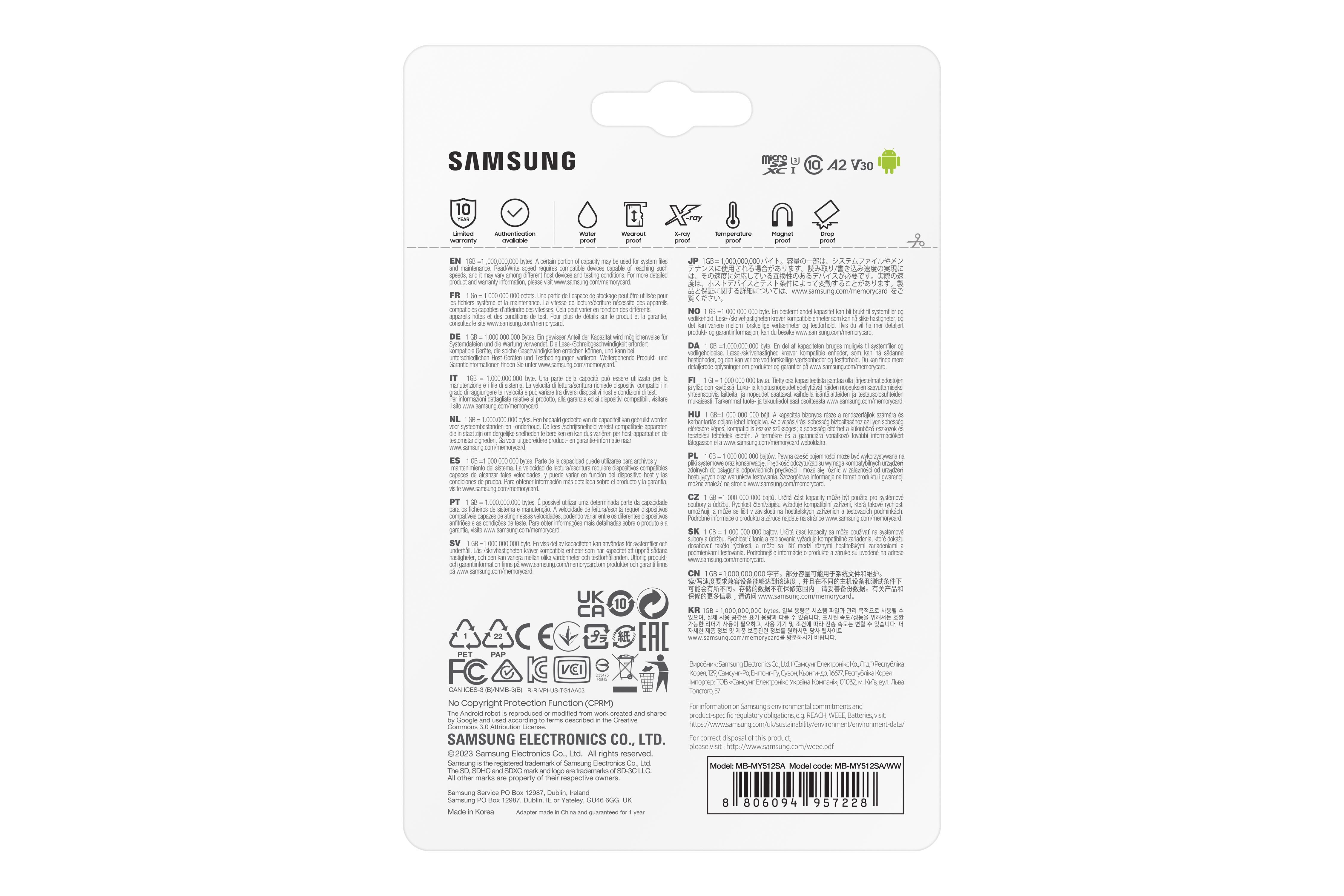 SAMSUNG Pro Ultimate 512gb 200/130mbs Microsd Card MB-MY512SA/WW-image 6