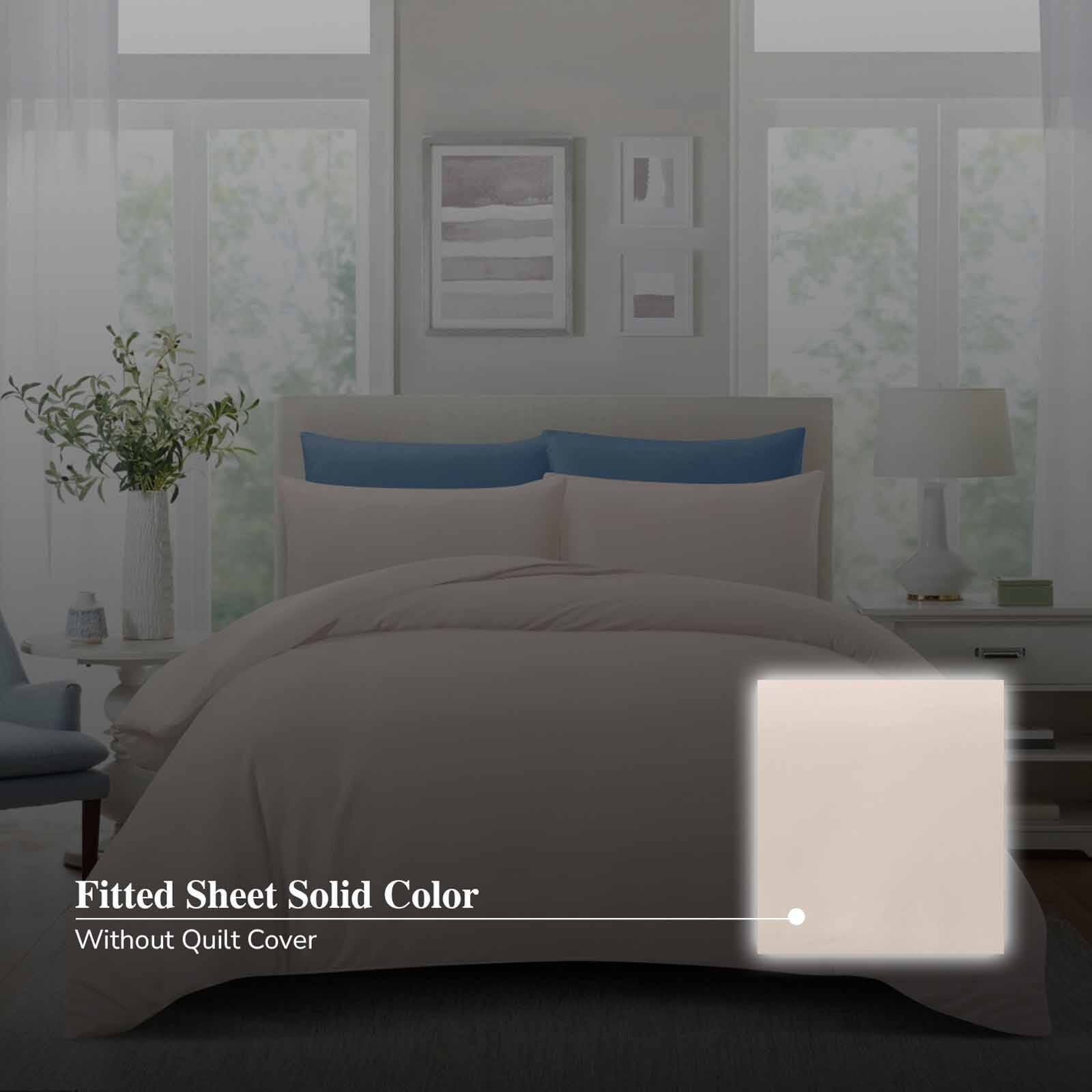HILLCREST Hillcrest I Comfylux Solid 988tc I Khaki I Super Single Fitted Sheet ( Oe ) 6837 I SS I FS I KHAKI-image 2