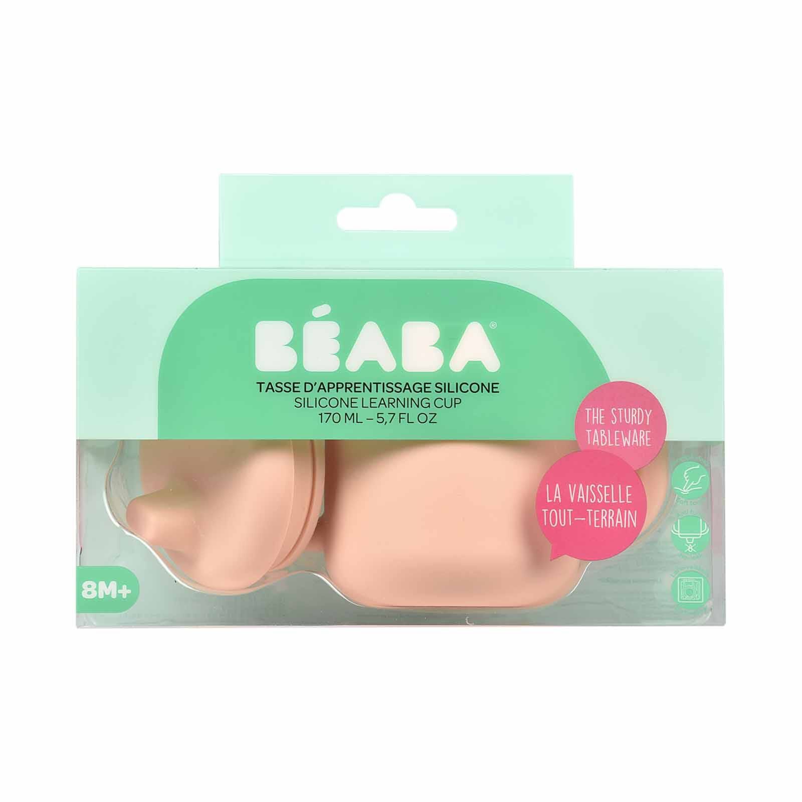BEABA Learning Cup With Spout Lid - Pink (online) SILICONE-image 6