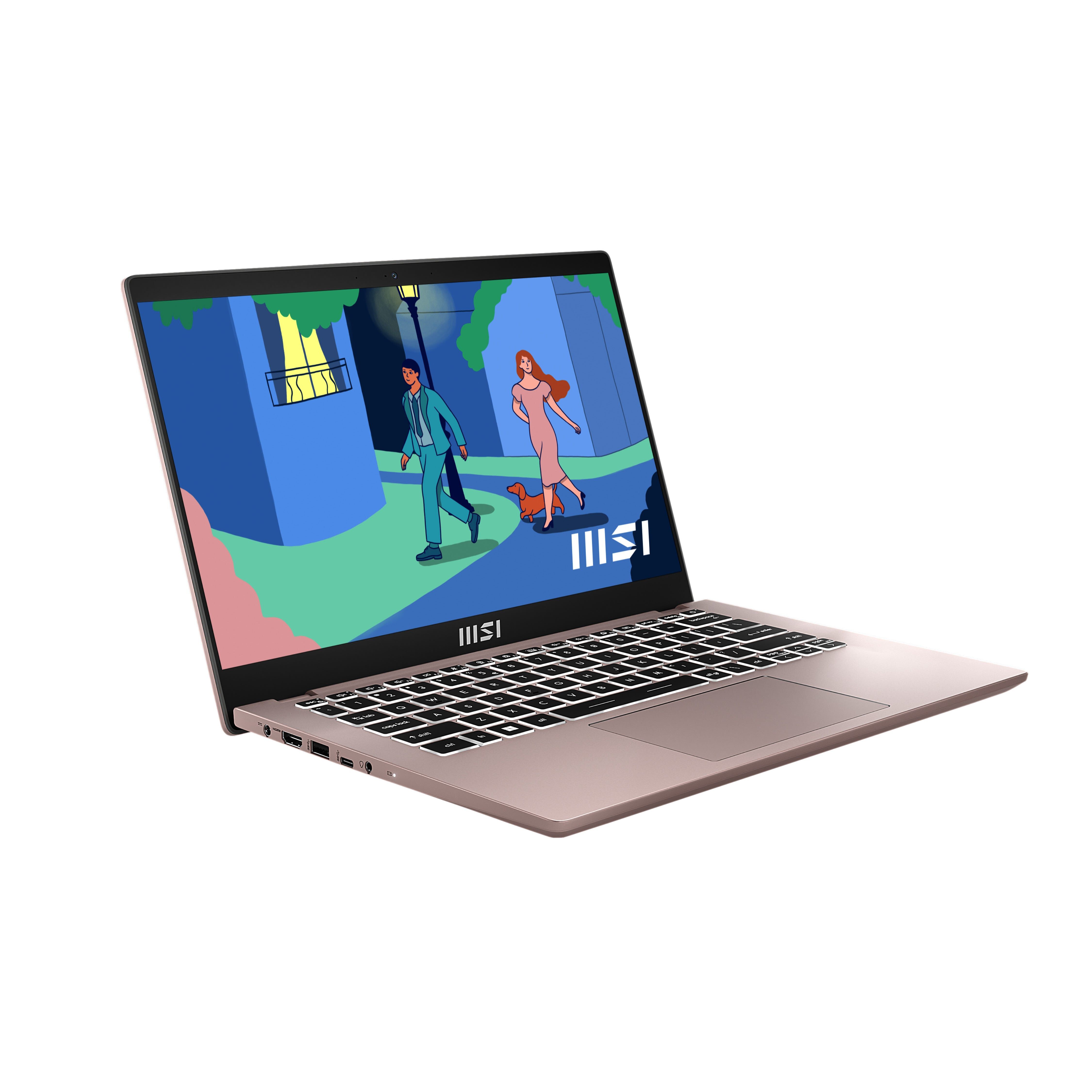 MSI 14in I5-1235u 16gb Ram 512gb Ssd Win 11 Home Iris Xe Graphics Beige Rose MODERN 14 C12M-664SG-image 2