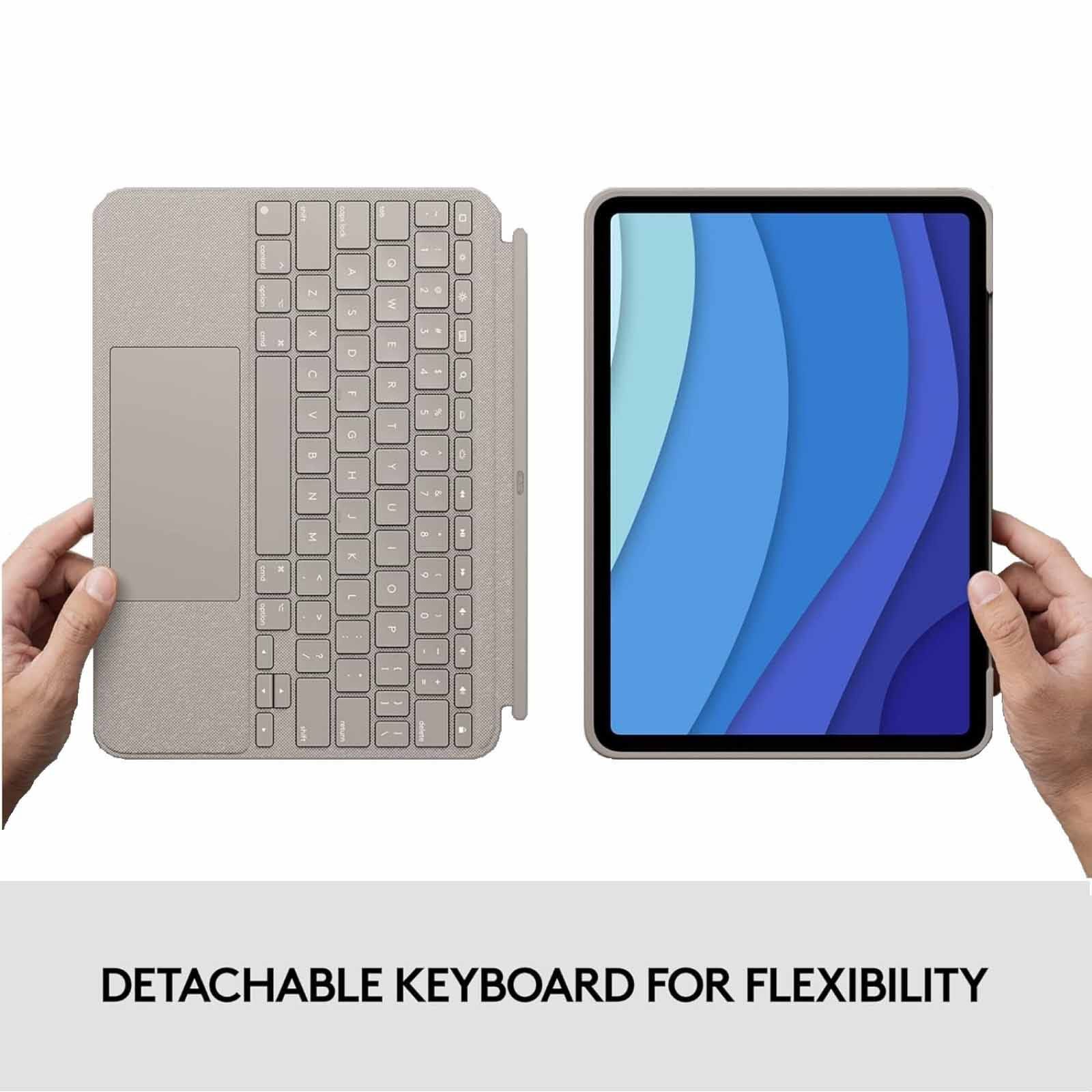 LOGITECH Logi Combo Touch Ipad Air 11-inch (m4,m3,m2)/ 10.9-in (4/5gen) - Sand 920-013295-image 4