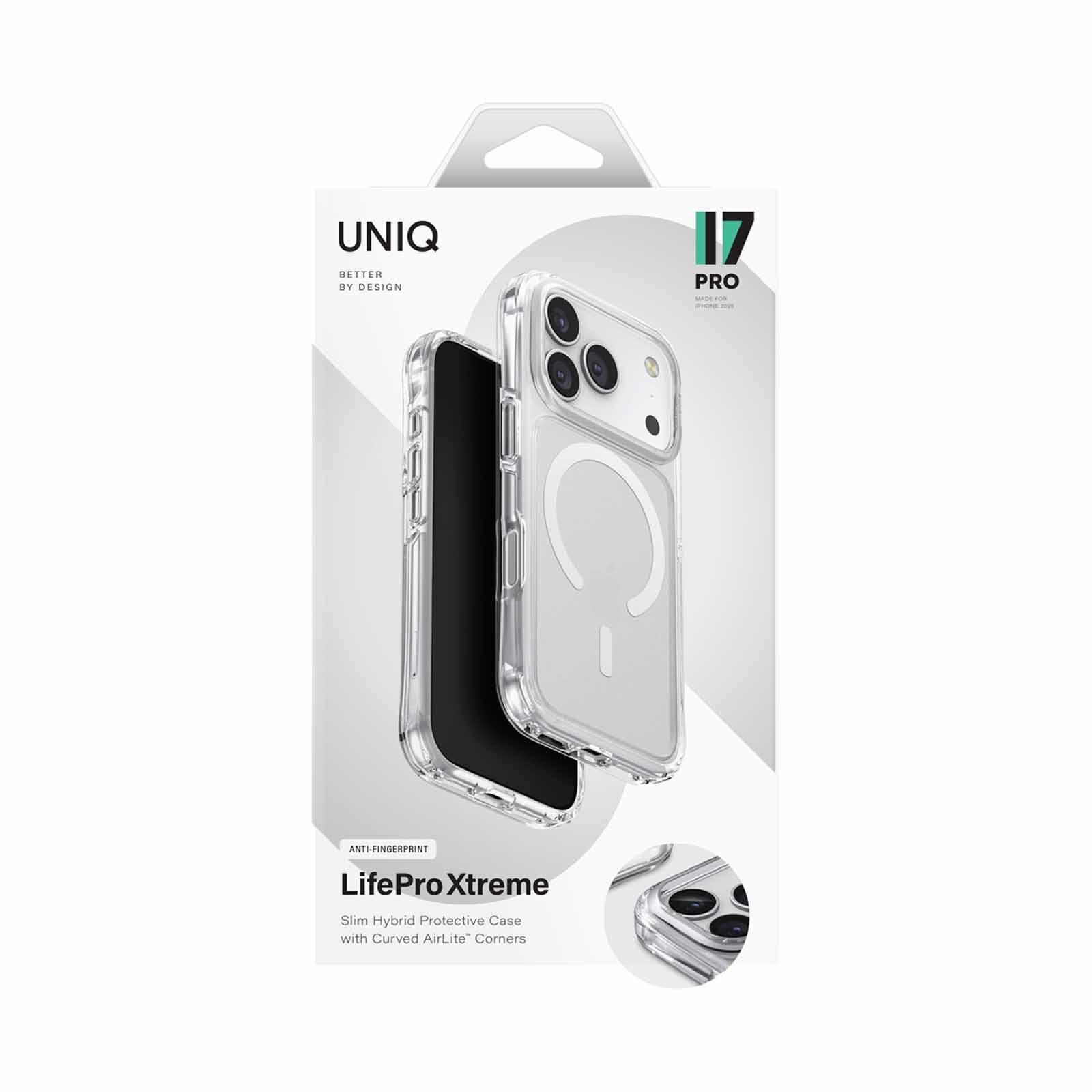 UNIQ Hybrid Iphone 17 Pro (2025) 6.3 Magclick Charging Lifepro Xtreme (af) - Frost Clear/white UNIQ-IP6.3P(2025)-LXAFMFCLRW-image 1