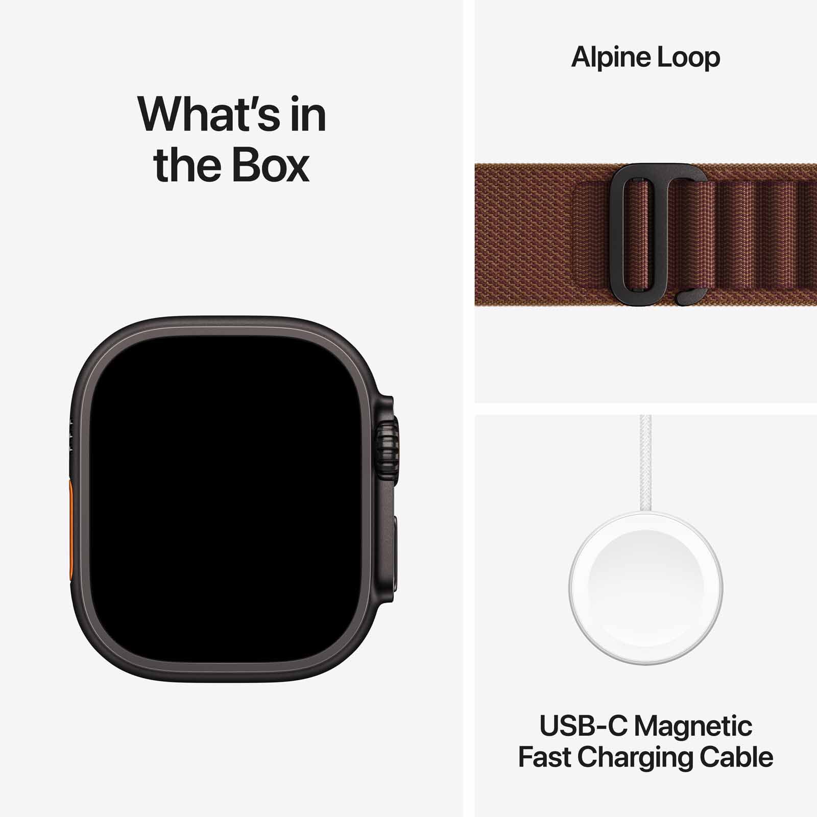 APPLE Watch Ultra 4 Gps + Cellular 49mm Black Titanium Case With Burgundy Alpine Loop - M MJC14X/A-image 3