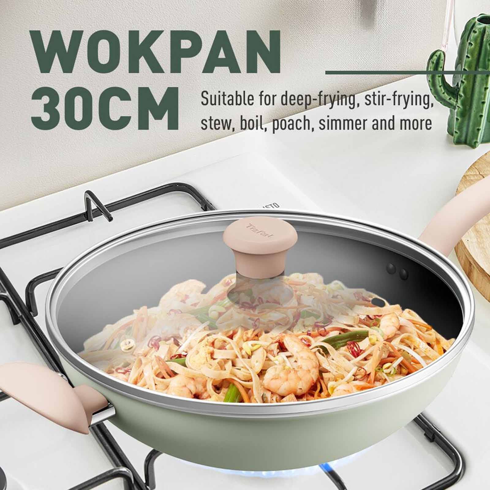 TEFAL So Matcha Induction Wok Pan With Lid 30cm G17916-image 4