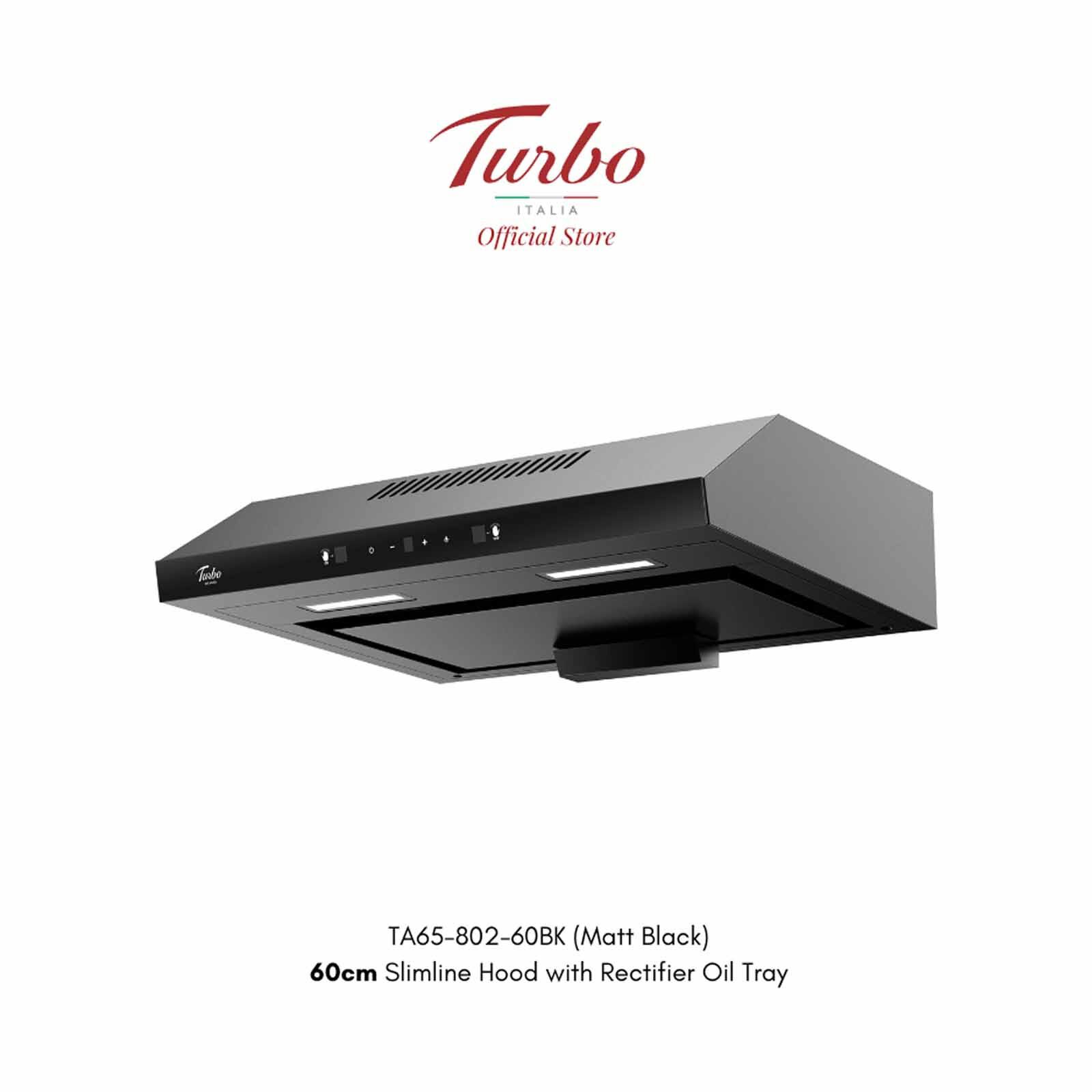 TURBO 60cm Range Hood (exclude Installation) TA65-802-60BK-image 1