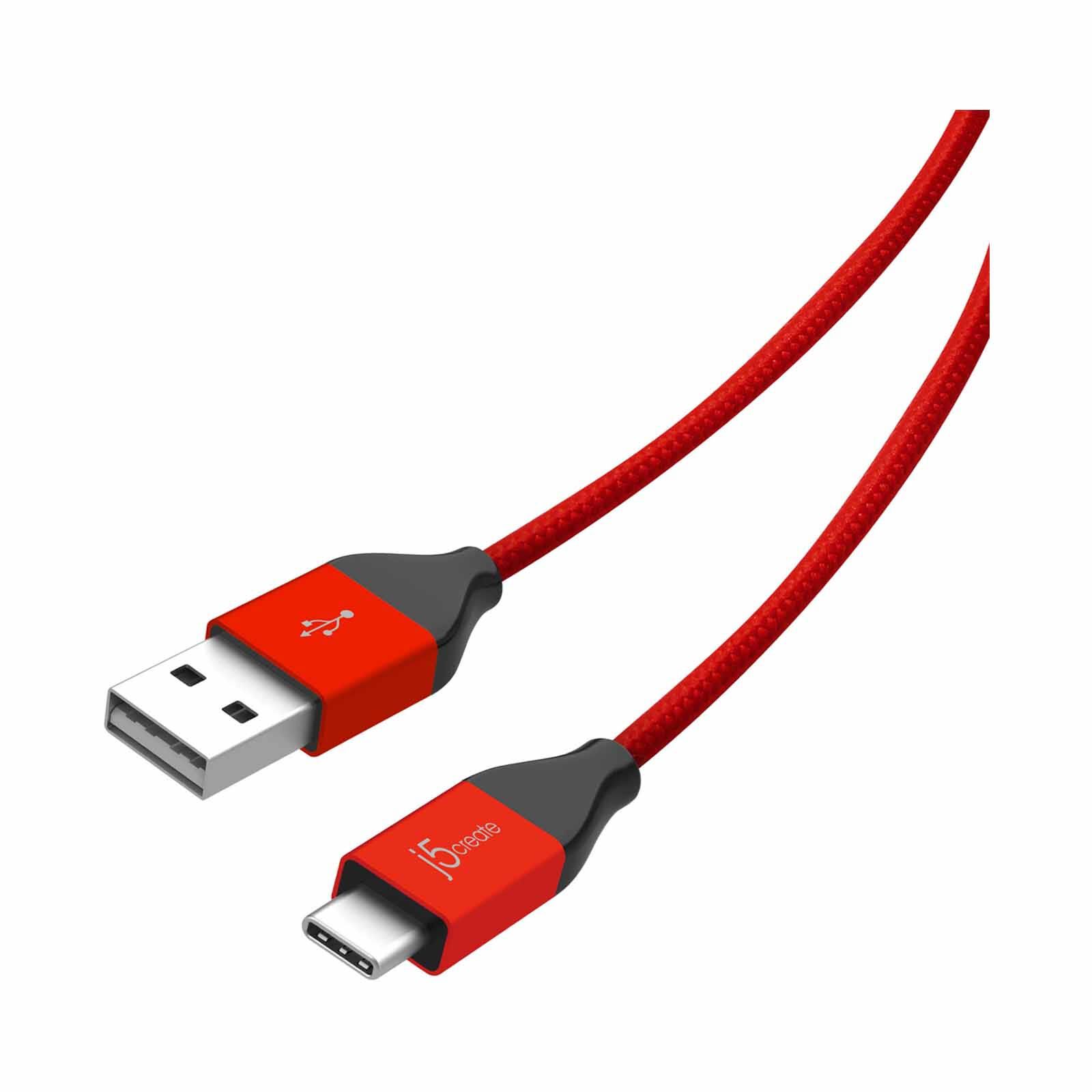 J5CREATE Usb Type-c To Usb 2.0 Cable (red) JUCX12RL