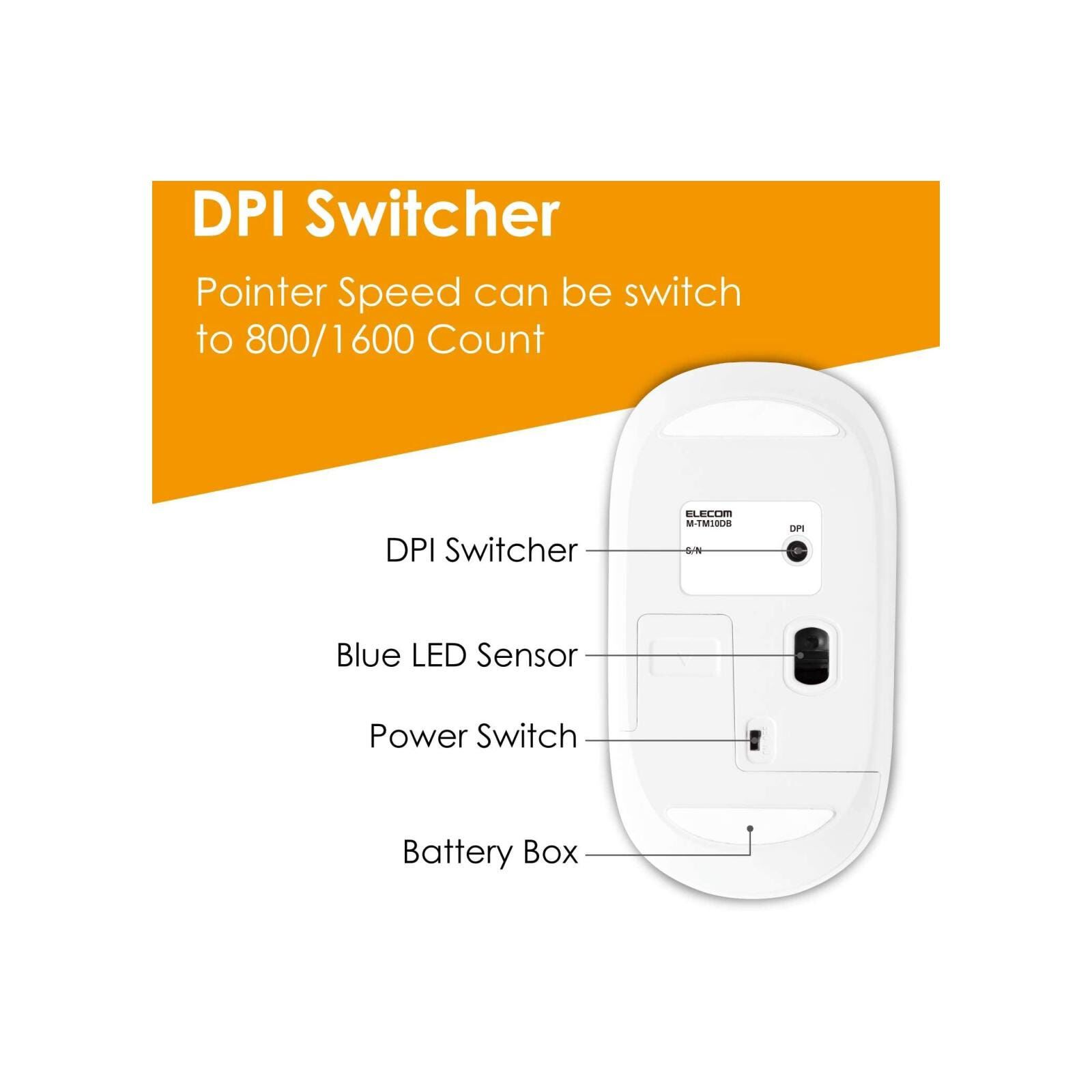 ELECOM Wireless Flat Shape 4 Button Blue Led Pn M-TM10DBPN-image 6