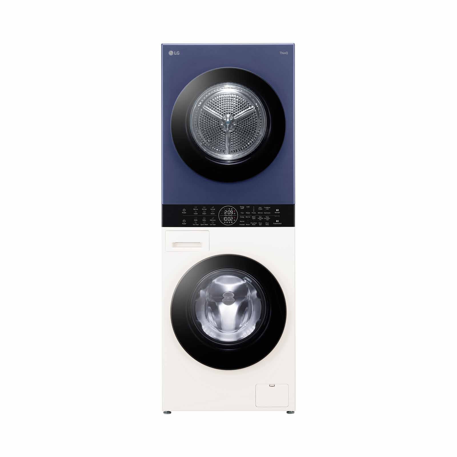 LG Front Load Washer/dryer Tower - Navy/beige (14kg/10kg) WT1410NHEN-image 1